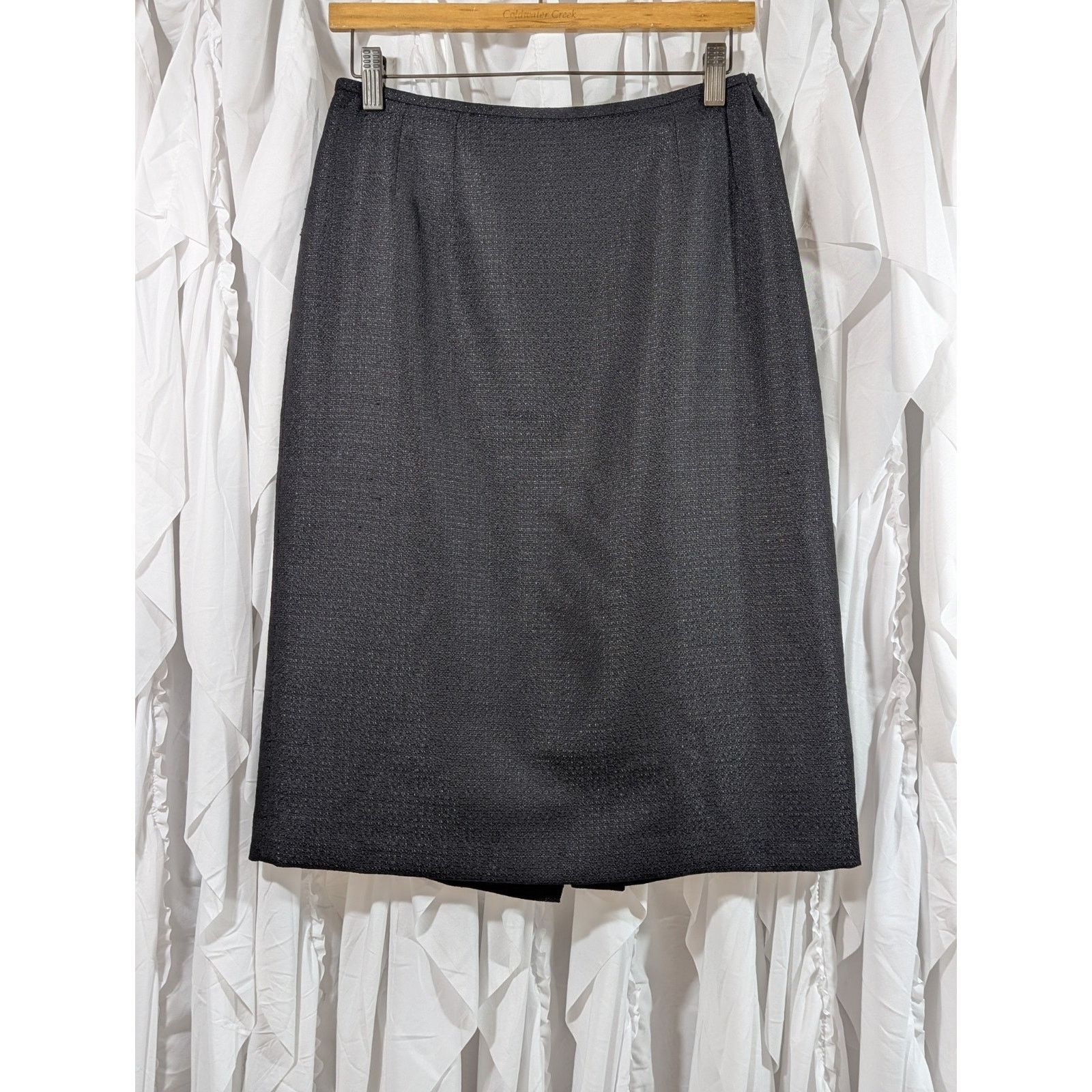 Evan Picone Size 8 Black Lined Knee Length Pencil Skirt Vintage Y2K Size 30" / US 8 / IT 44 - 1 Thumbnail