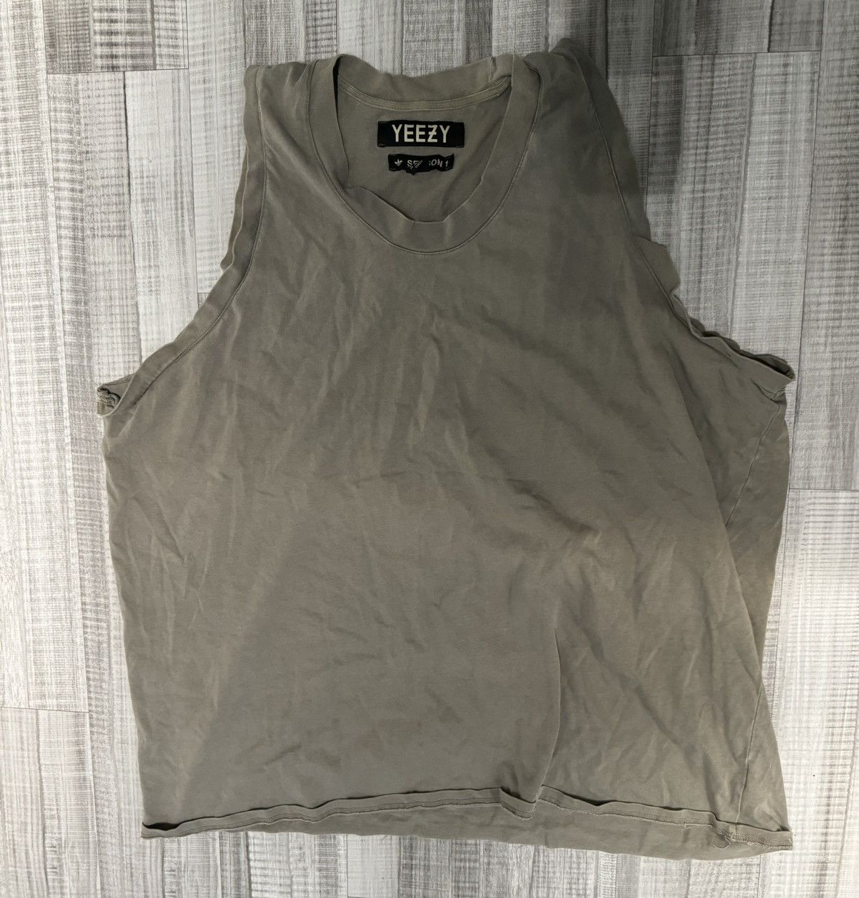 image of Yeezy Season 1 Tank in Olive, Men's (Size 2XL)