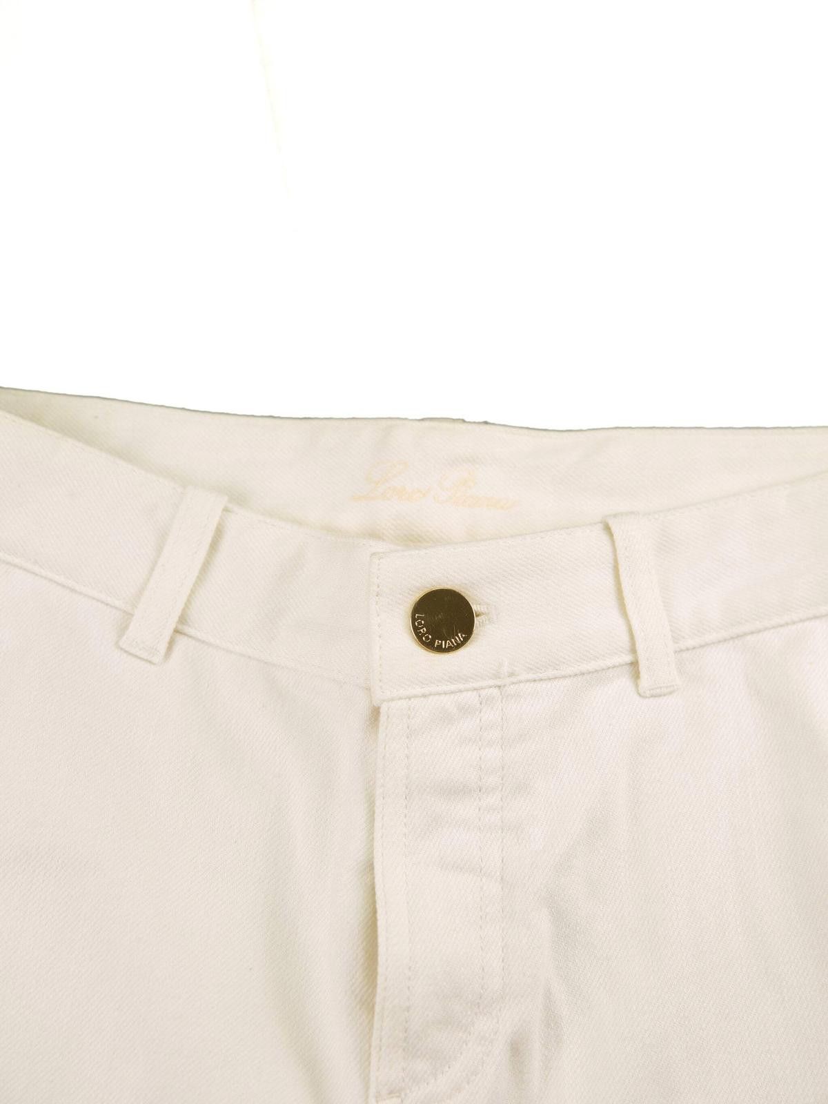 Loro Piana Loro Piana Mens White Denim Shorts 44 White Size US 44 / EU 60 - 3 Thumbnail