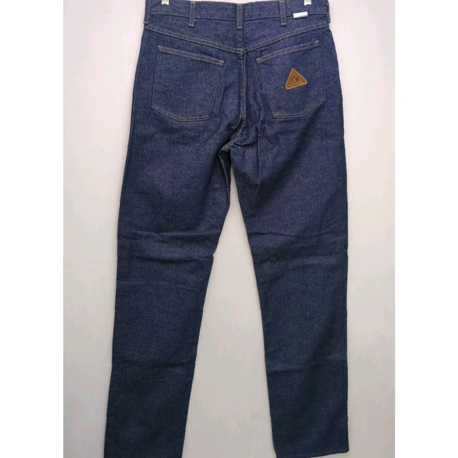 Denime Bulwark FR Straight Leg Jeans Men 32x37 Denim Pants Workwear Blue 5-Pocket Distressed? Size US 32 / EU 48 - 2 Thumbnail