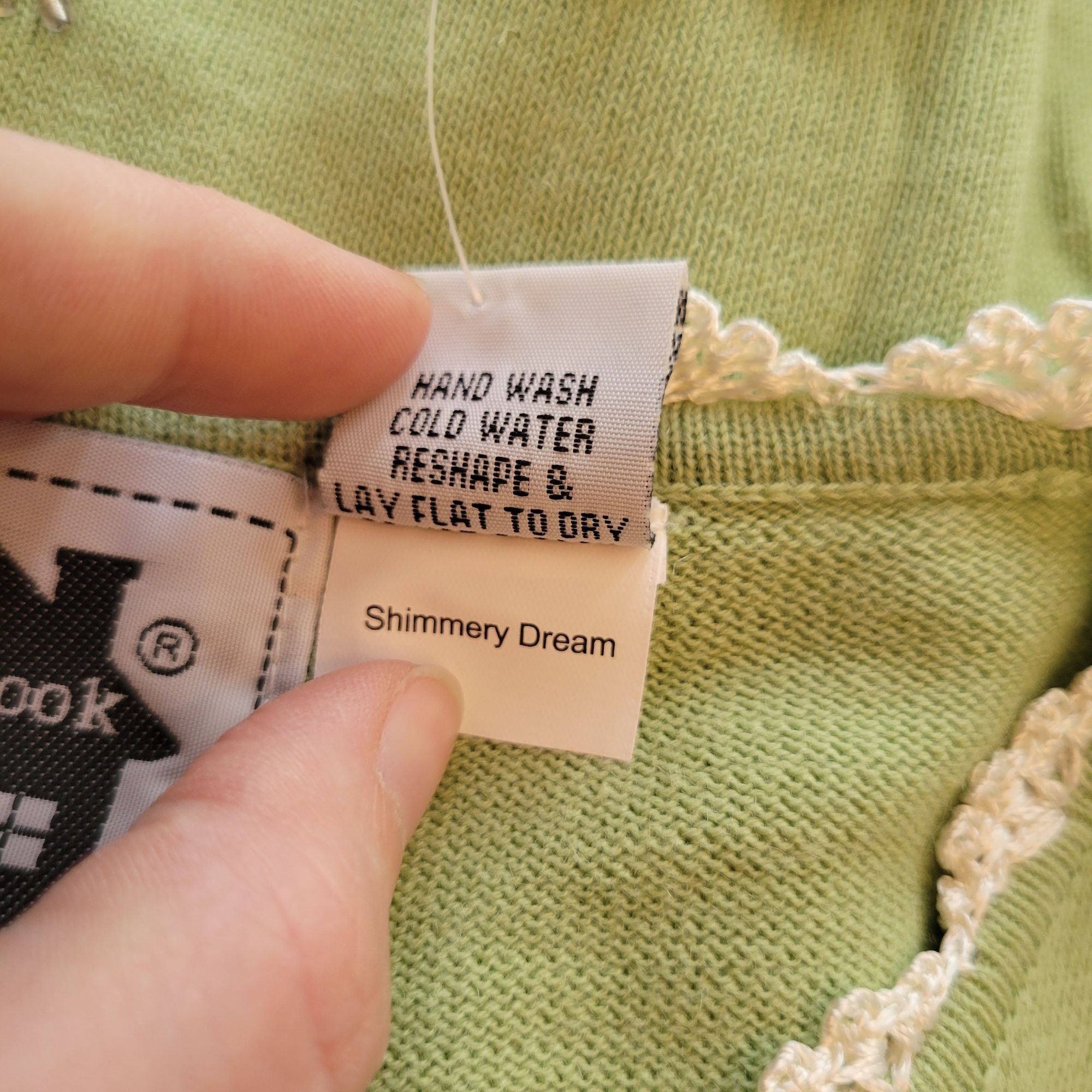 Other Storybook Knits S Shimmery Dream Green Sweater Tank Cardigan Size S / US 4 / IT 40 - 6 Thumbnail