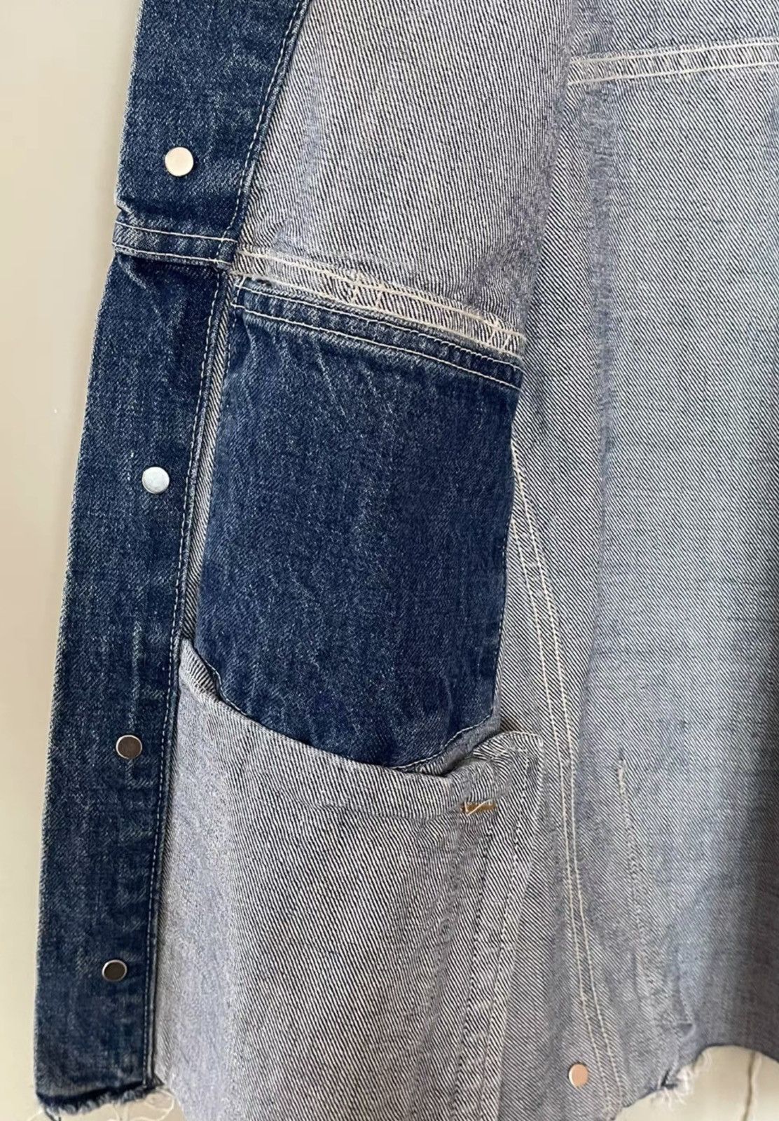 Helmut Lang Helmut Lang Destroyed Denim Jacket Size US XS / EU 42 / 0 - 5 Thumbnail