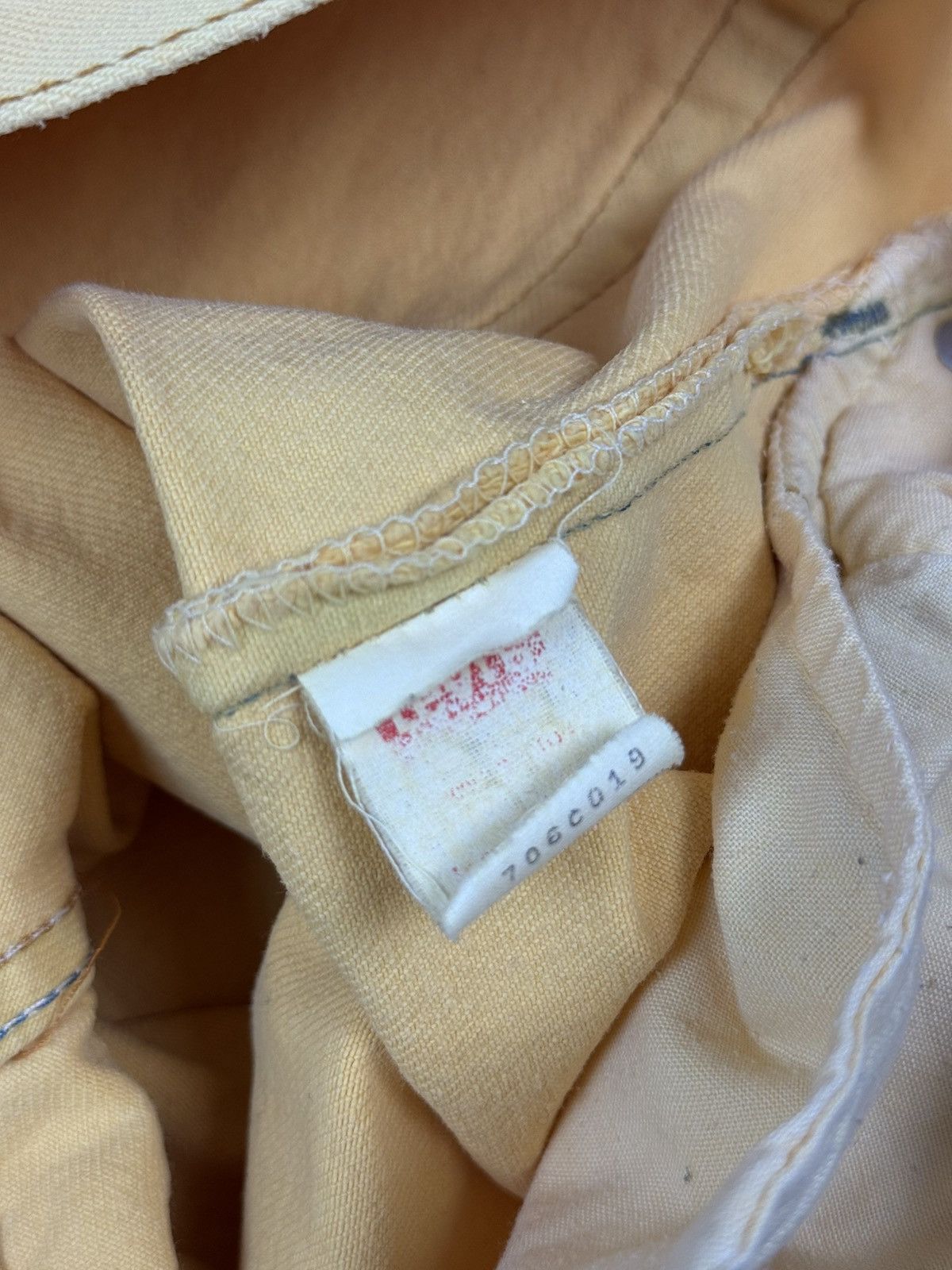 Levi's 1990’s Distressed Levi’s 501xx Yellow Denim Jeans Pants Size US 36 / EU 52 - 14 Thumbnail