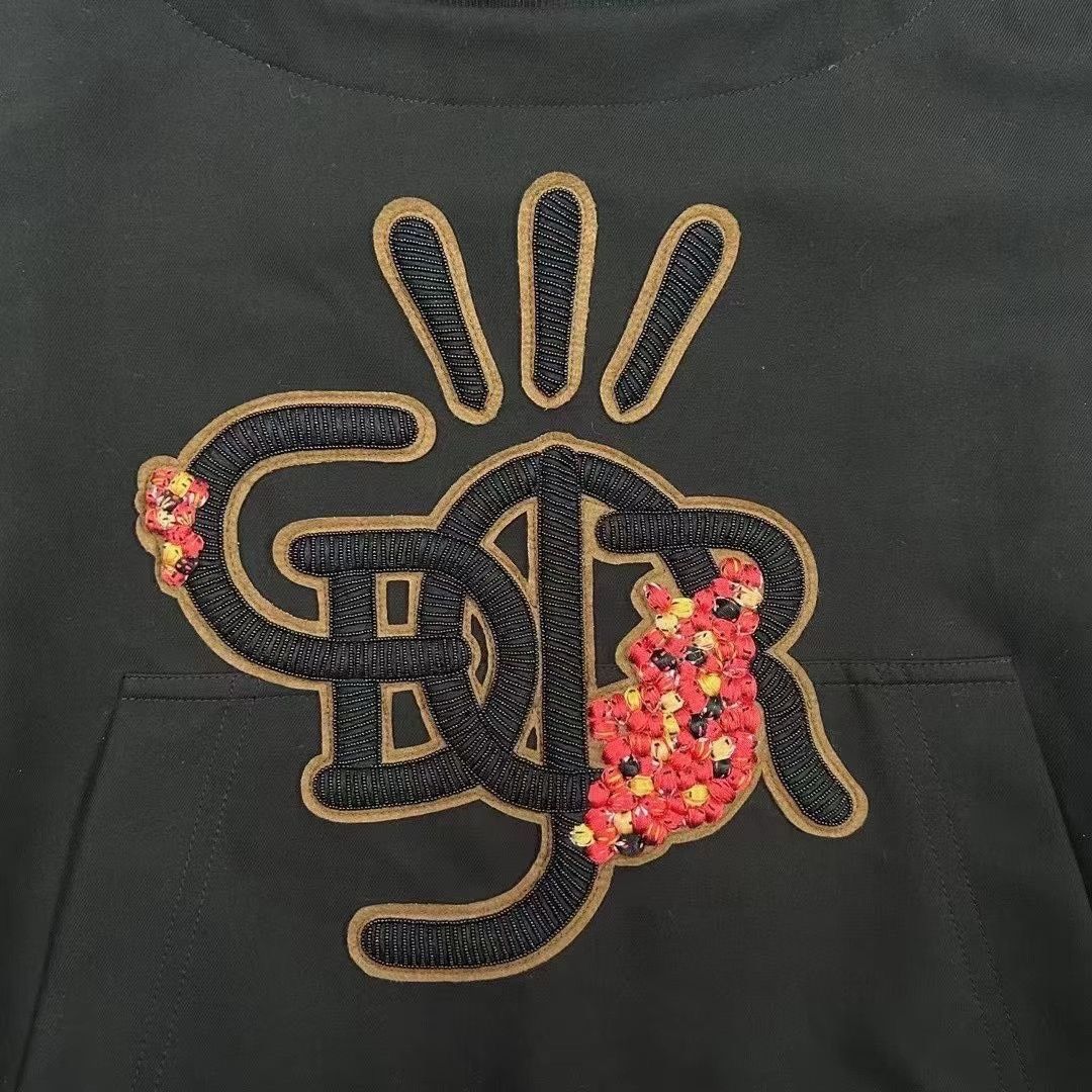 Dior Dior Travis Scott Black Embroidered Sweatshirt Size US S / EU 44-46 / 1 - 5 Thumbnail