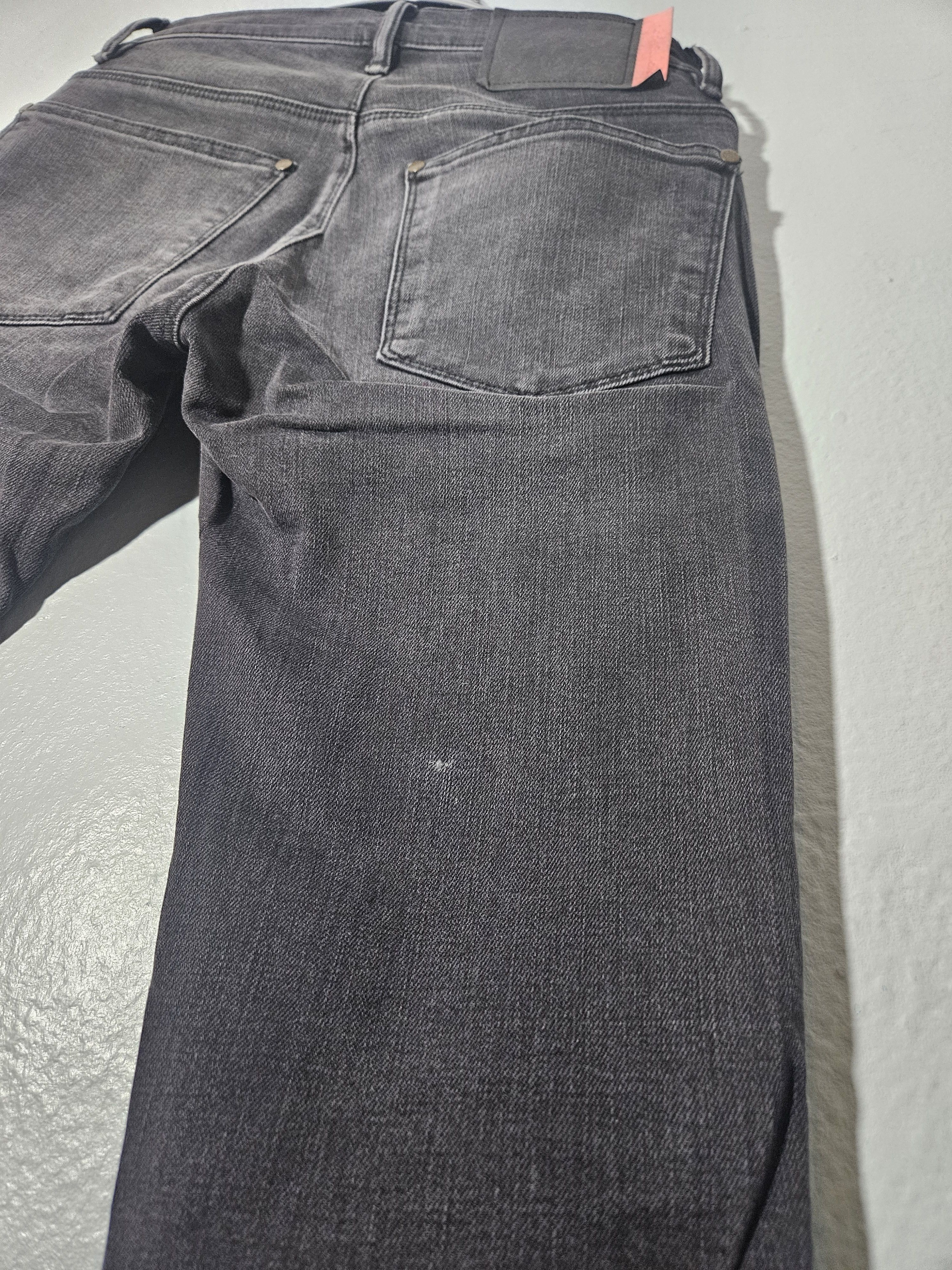 Acne Studios Blå Konst Max Used Blk Back Patch Denim Jeans Size US 28 / EU 44 - 8 Thumbnail