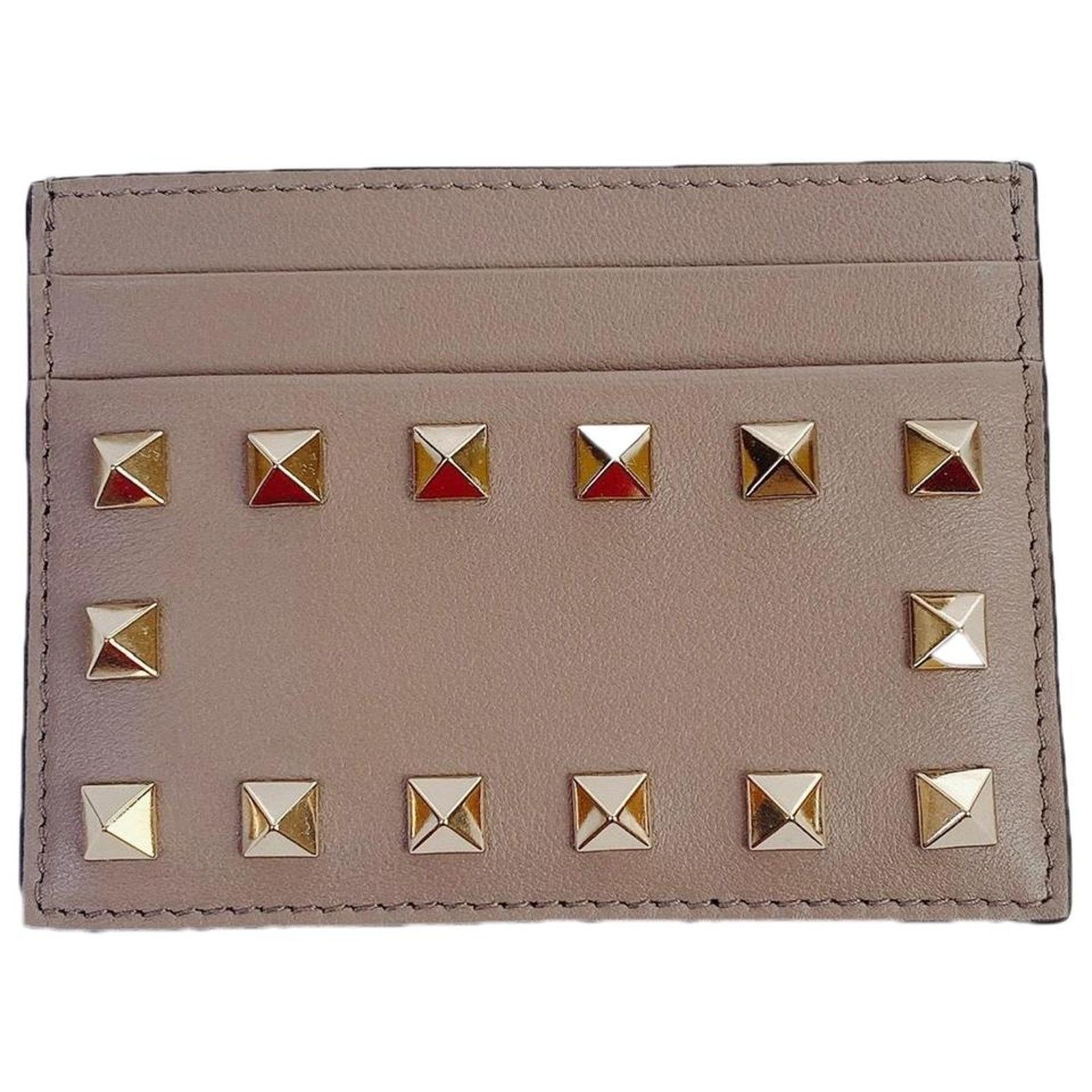 Valentino Rockstud leather card holder Size ONE SIZE - 1 Thumbnail
