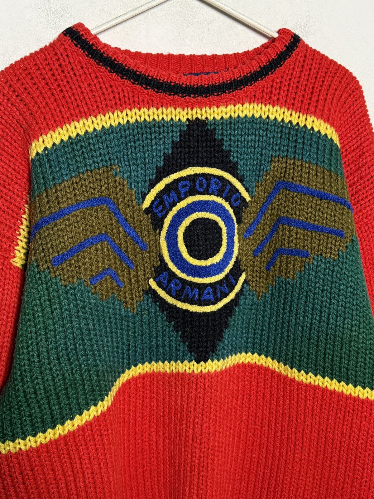 Giorgio Armani Vintage Emporio Armani chunky knit sweater Size US L / EU 52-54 / 3 - 3 Thumbnail