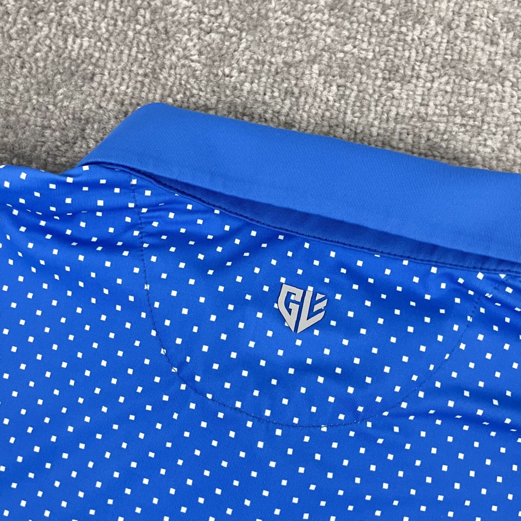 Robert Graham Robert Graham Luxe Polo Shirt Mens XL Blue Solid Logo Sports Golf Size US XL / EU 56 / 4 - 7 Thumbnail