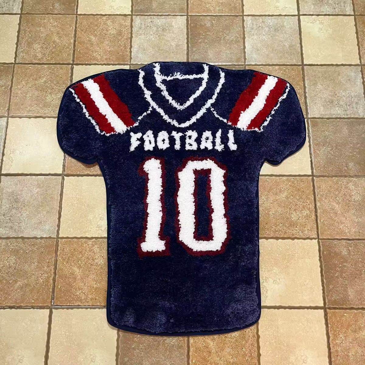 Other Handmade Custom Tufted Fluffy Football Rug Carpet Size ONE SIZE - 10 Thumbnail