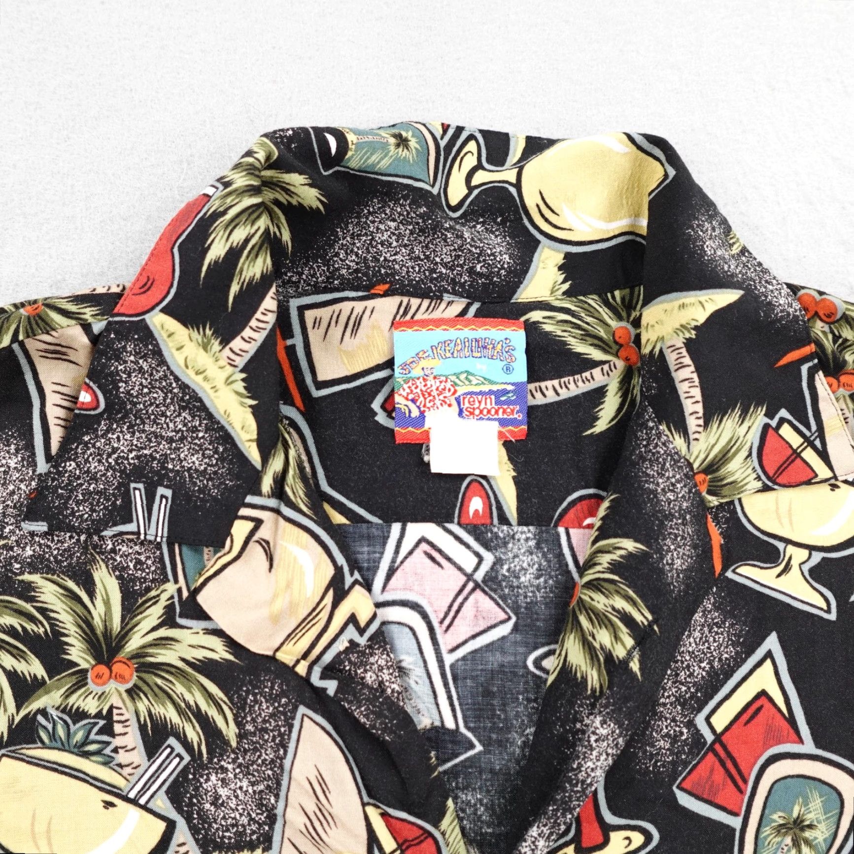 Reyn Spooner VINTAGE Reyn Spooner Shirt Mens XL Black Joe Kealohas Hawaiian Aloha Coctails Size US L / EU 52-54 / 3 - 2 Thumbnail
