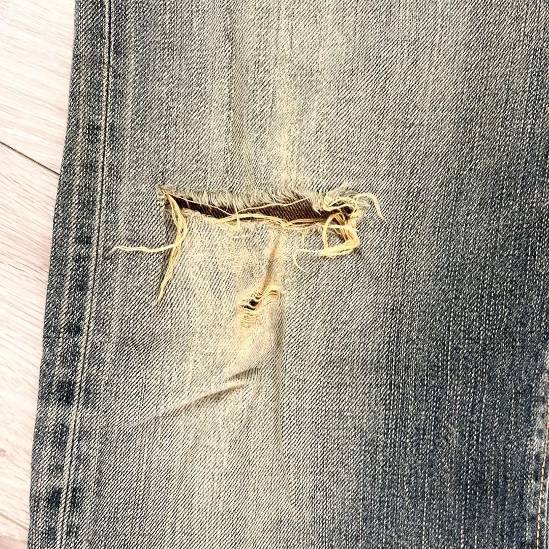 Edwin Japanese Edwin Faded Blue Wash Distressed Denim baggy Size US 30 / EU 46 - 7 Thumbnail