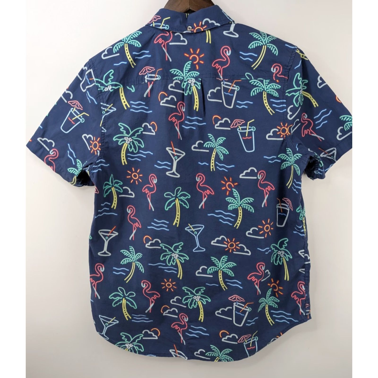 Chubbies Chubbies Shirt Men's Small Flamingo Palm Tree Cocktail Summer Party Beach Cotton Shirt Size US S / EU 44-46 / 1 - 3 Thumbnail