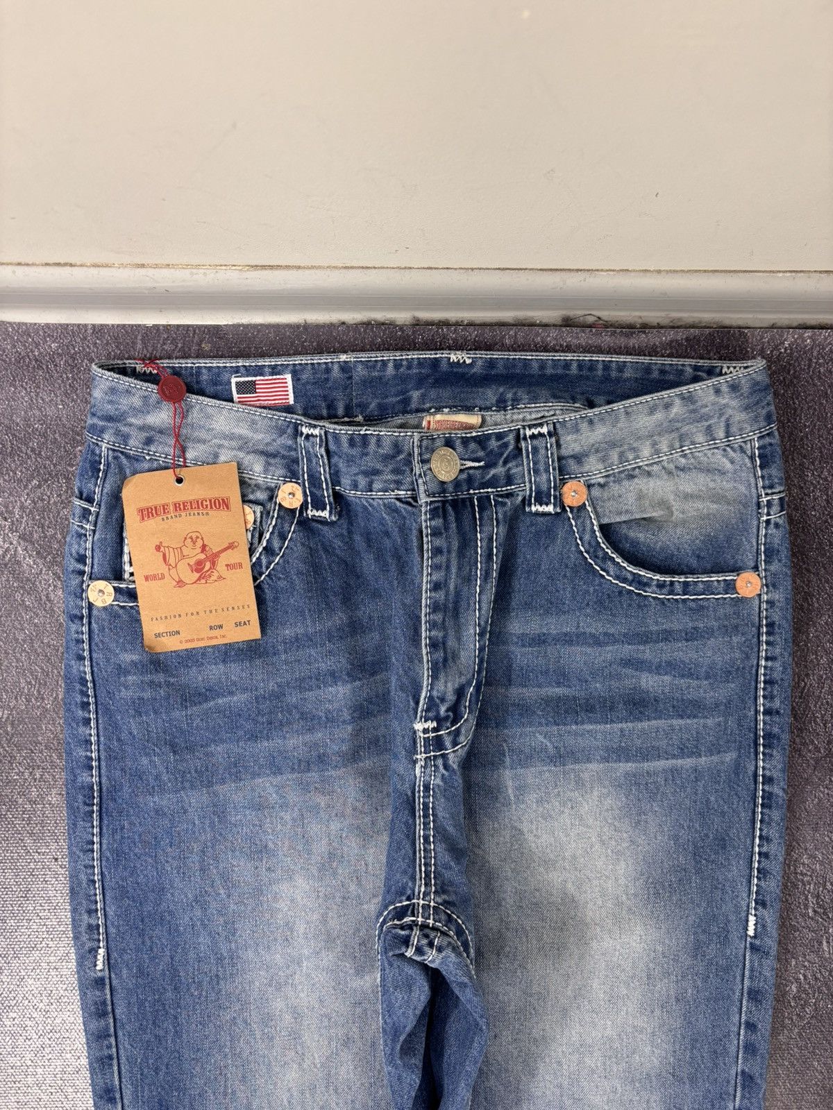 True Religion True Religion NWT Joey Super T Men’s Washed Blue Denim Jeans Size US 36 / EU 52 - 5 Thumbnail