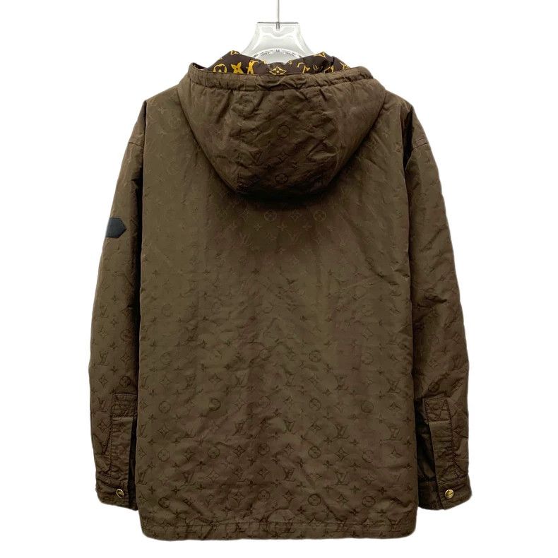 Louis Vuitton Louis Vuitton Dark brown logo full print hooded zipper lon Size XS / US 0-2 / IT 36-38 - 2 Thumbnail