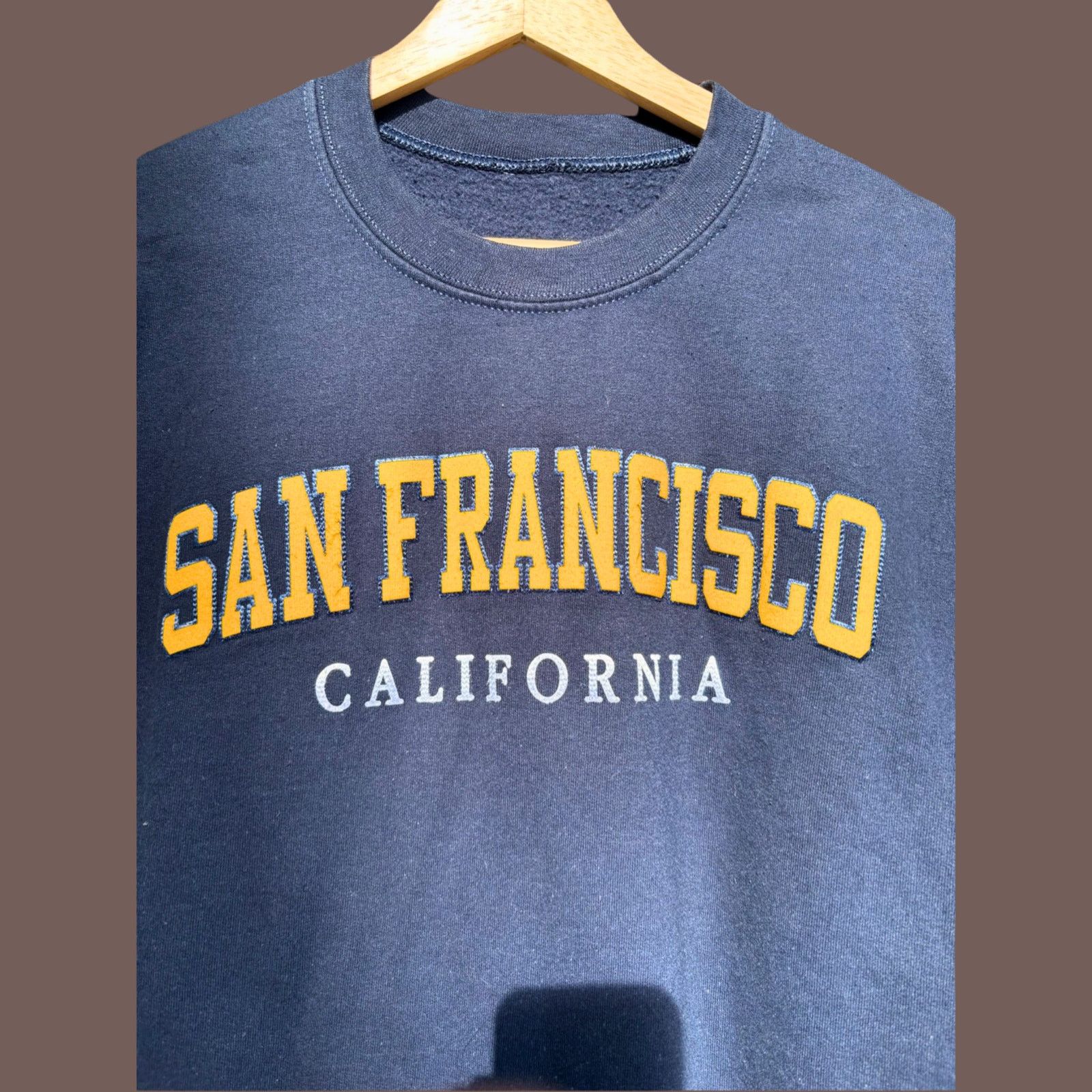 Vintage VTG SF Crewneck | San Francisco Navy Gold | 90s Collegecore Size US S / EU 44-46 / 1 - 2 Thumbnail