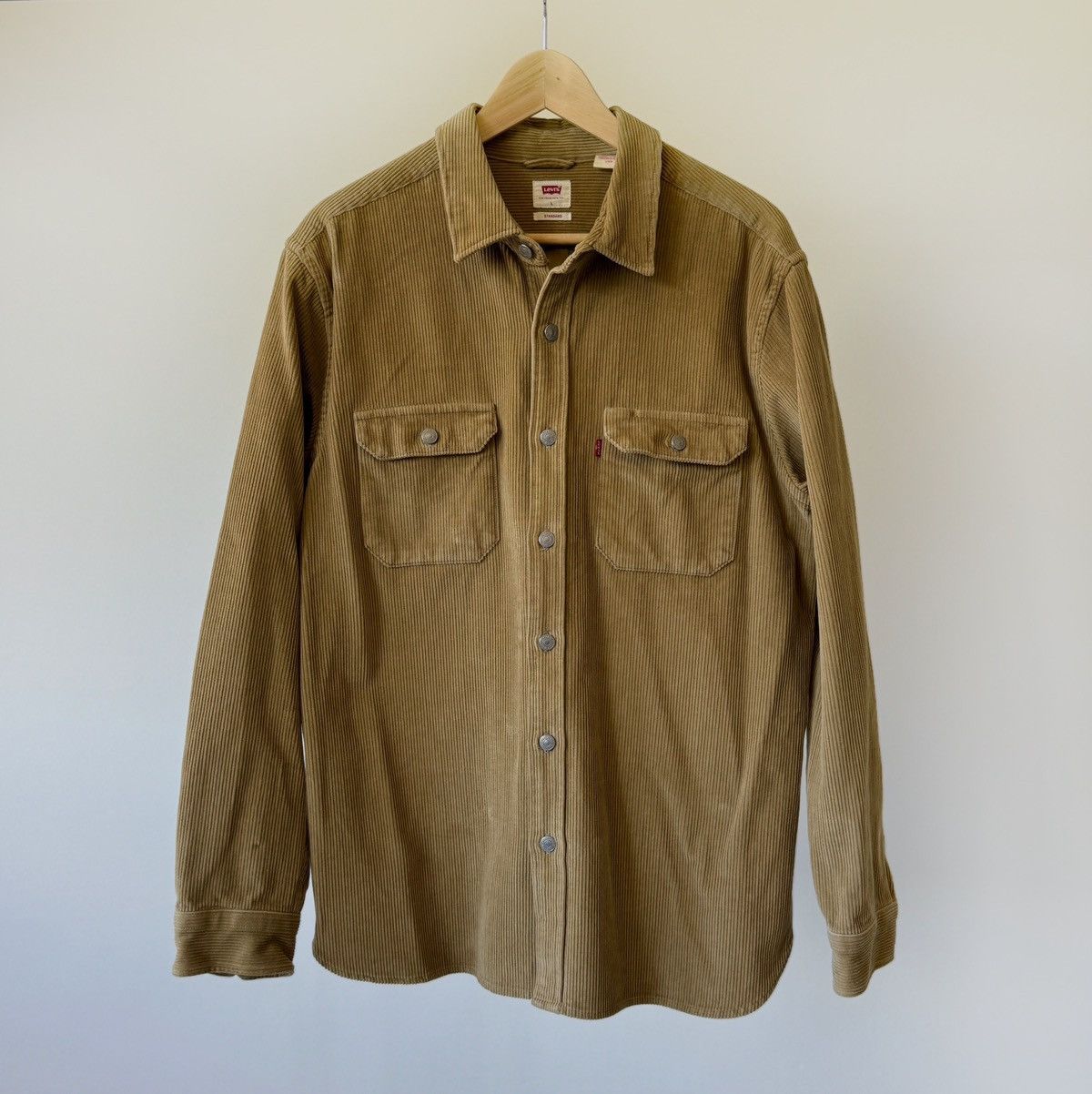Levi's Levi’s Tan Corduroy Shirt – Men’s L Size US L / EU 52-54 / 3 - 1 Thumbnail