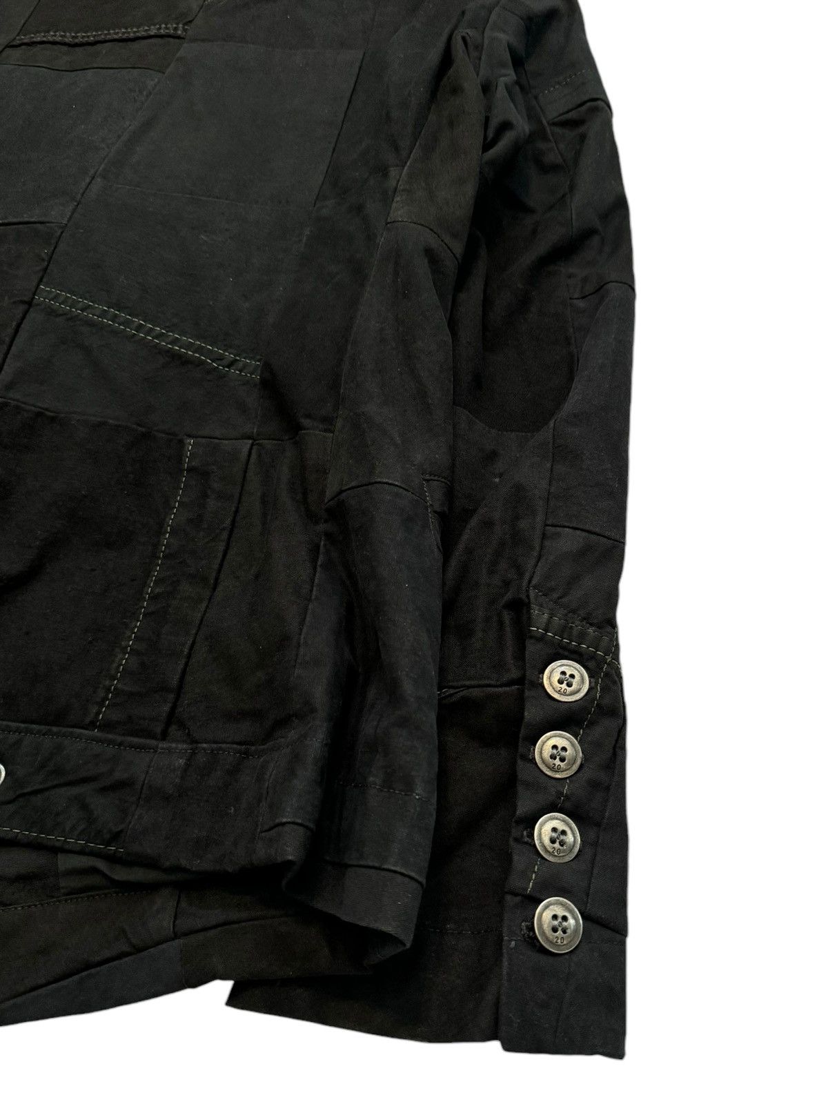 Greg Lauren Sz2 1/1 Black Workwear Tux Ollie Blazer Patchwork Jacket Size US M / EU 48-50 / 2 - 10 Thumbnail