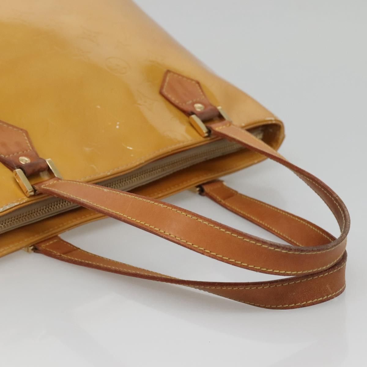 Louis Vuitton LOUIS VUITTON Monogram Vernis Houston Hand Bag Beige M91004 Size ONE SIZE - 7 Thumbnail