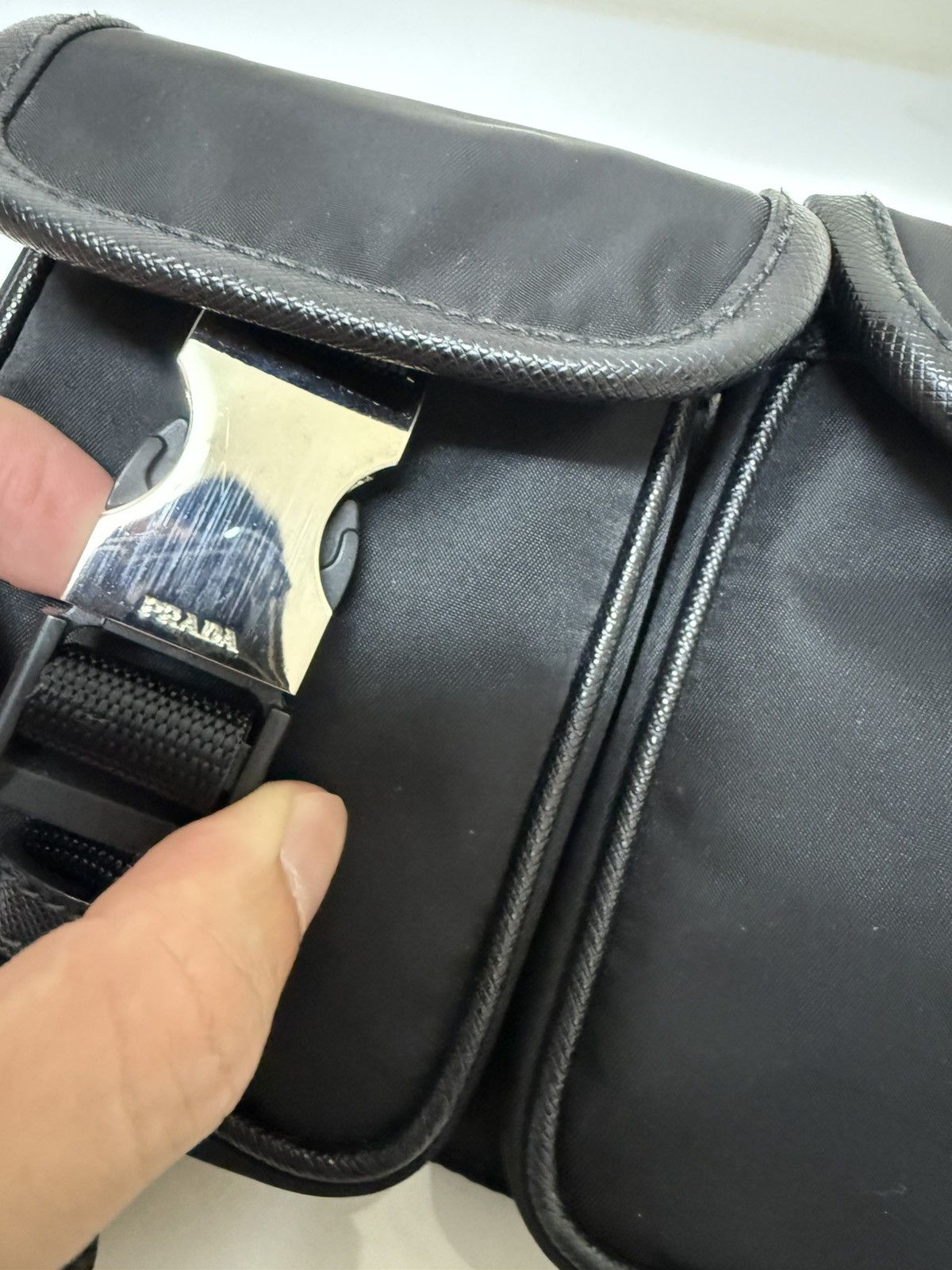Prada Prada Cargo Nylon Messenger Bag Black Nylon Size ONE SIZE - 3 Thumbnail