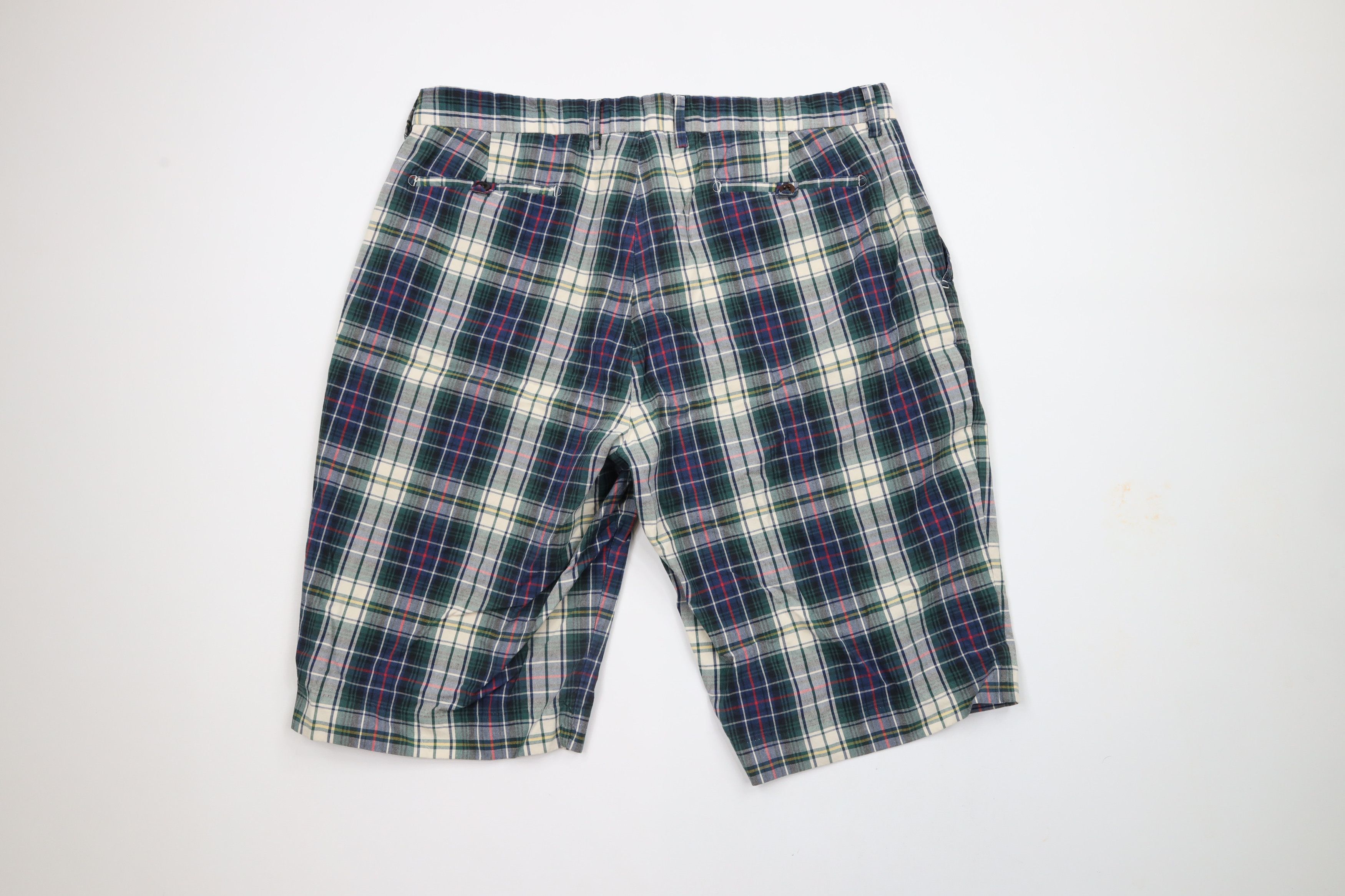Ralph Lauren × Vintage Vintage 90s Ralph Lauren Front Golfing Chino Shorts Plaid Size US 36 / EU 52 - 9 Thumbnail