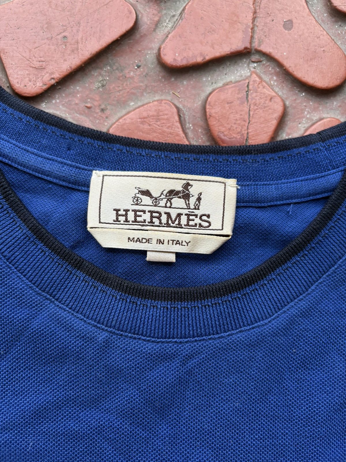 Hermes HERMES “ H” LOGO POCKET TEE Size US M / EU 48-50 / 2 - 6 Thumbnail