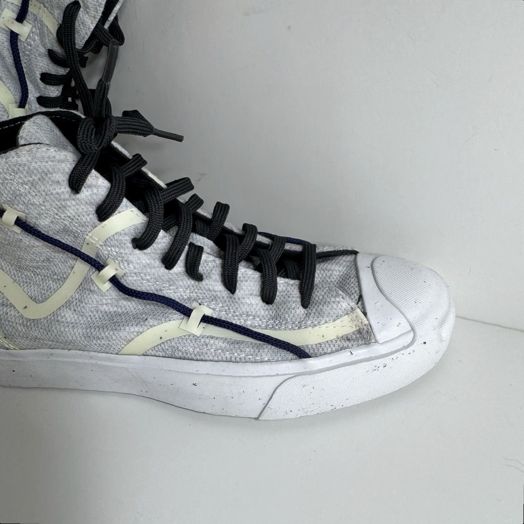 Converse Converse Jack Purrell Jack Purcell Mid Rally Renew Mens Sz 7 White Storm Wind Grey 170947C Size ONE SIZE - 3 Thumbnail