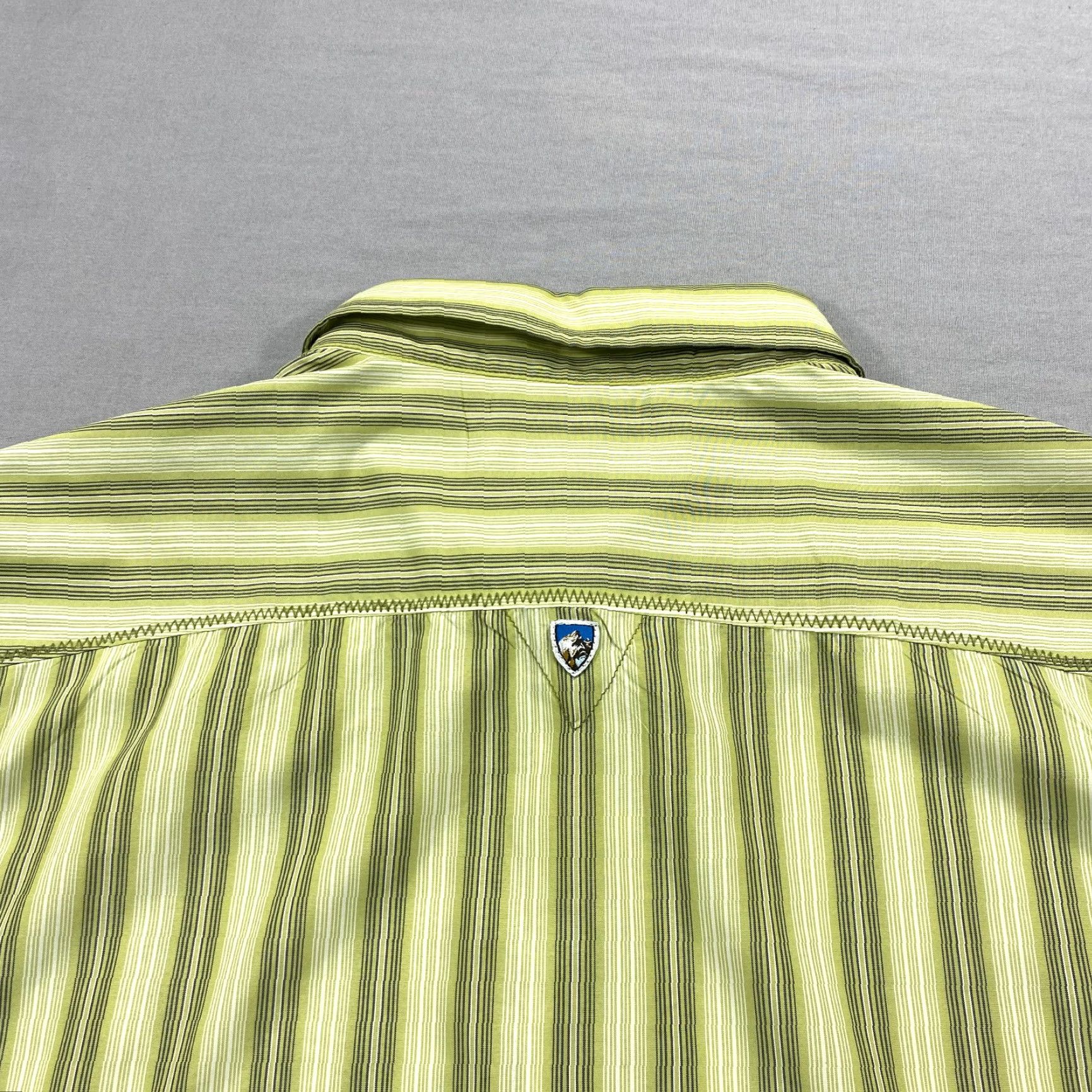 Vintage Kuhl Eluxur Shirt Mens L Green Striped Outdoor Hiking Casual Button Up Size US L / EU 52-54 / 3 - 4 Thumbnail