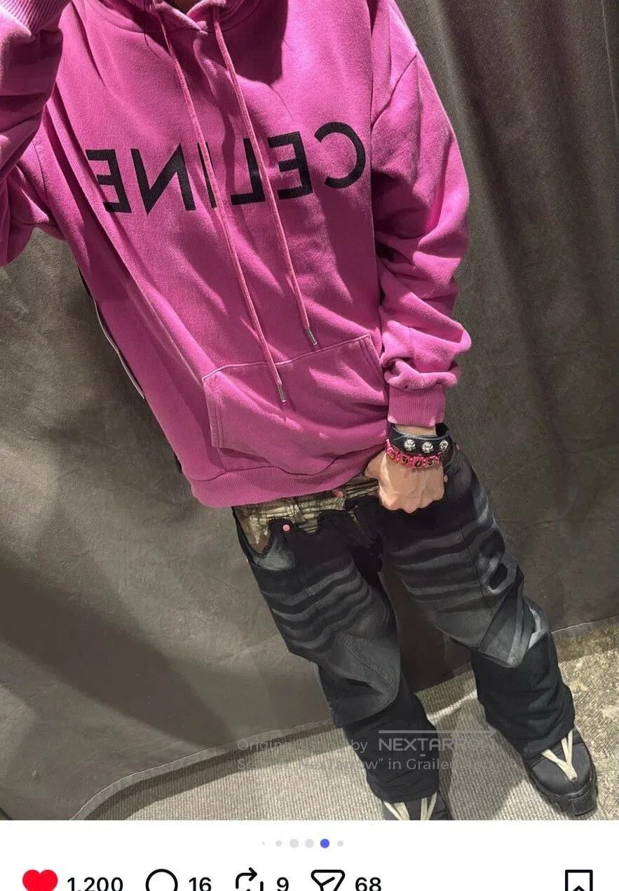 Celine Celine Pink Hoodie Sweater. Size L / US 10 / IT 46 - 5 Thumbnail