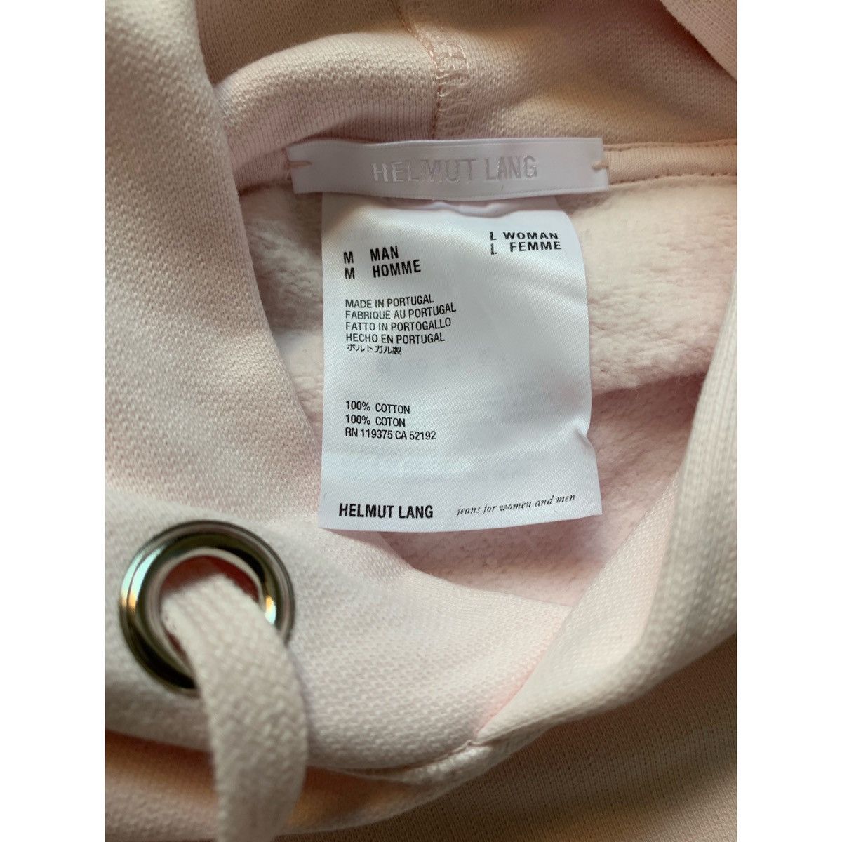 Helmut Lang HELMUT LANG RARE LIGHT PINK BONDAGE HOODIE Size US M / EU 48-50 / 2 - 13 Thumbnail