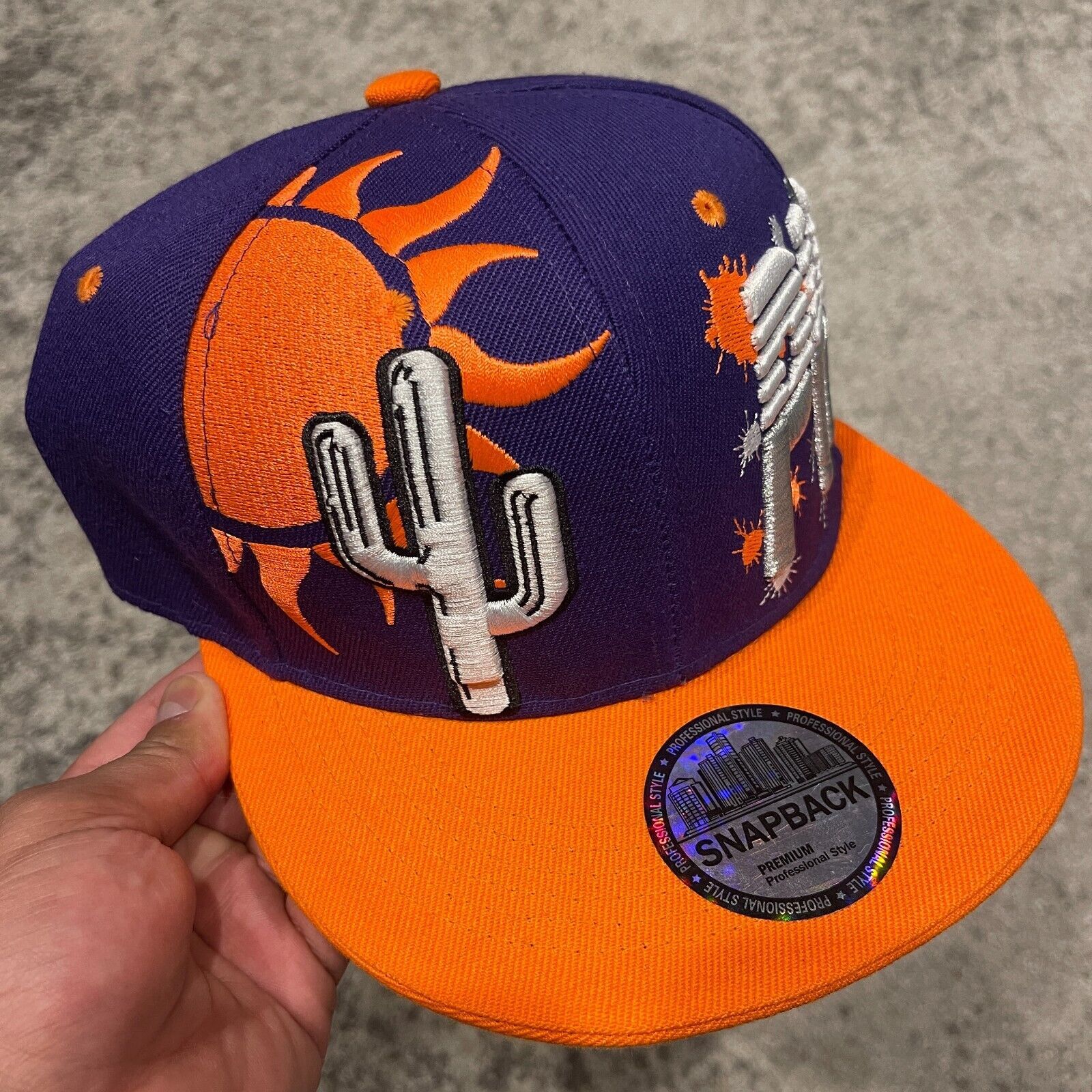 Supreme Phoenix New Leader Splash Snapback Hat Purple Orange Sports Size ONE SIZE - 1 Thumbnail