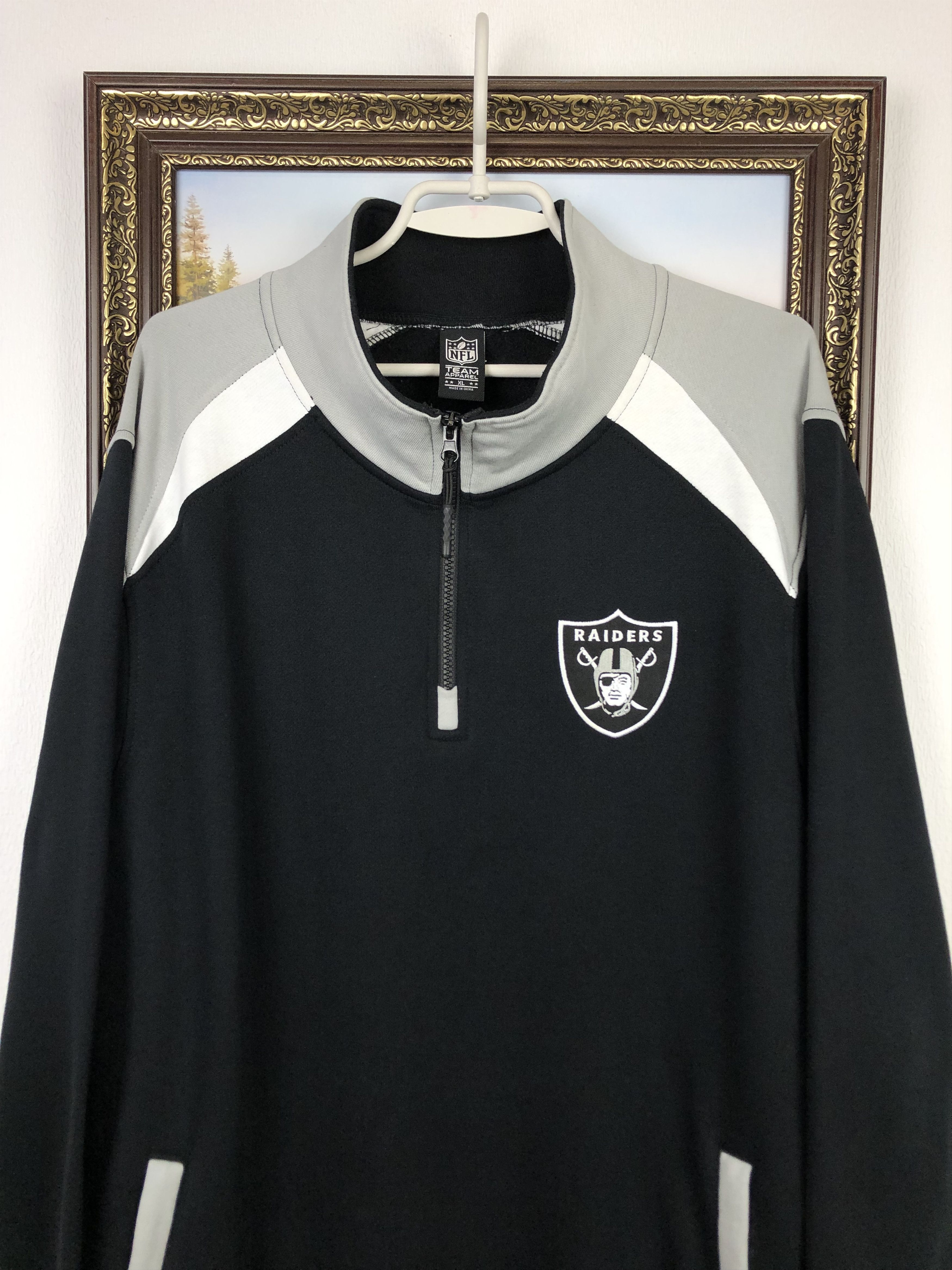NFL Los Vegas Raiders NFL Sport Jacket Track Top Rare Black Size US XL / EU 56 / 4 - 2 Thumbnail