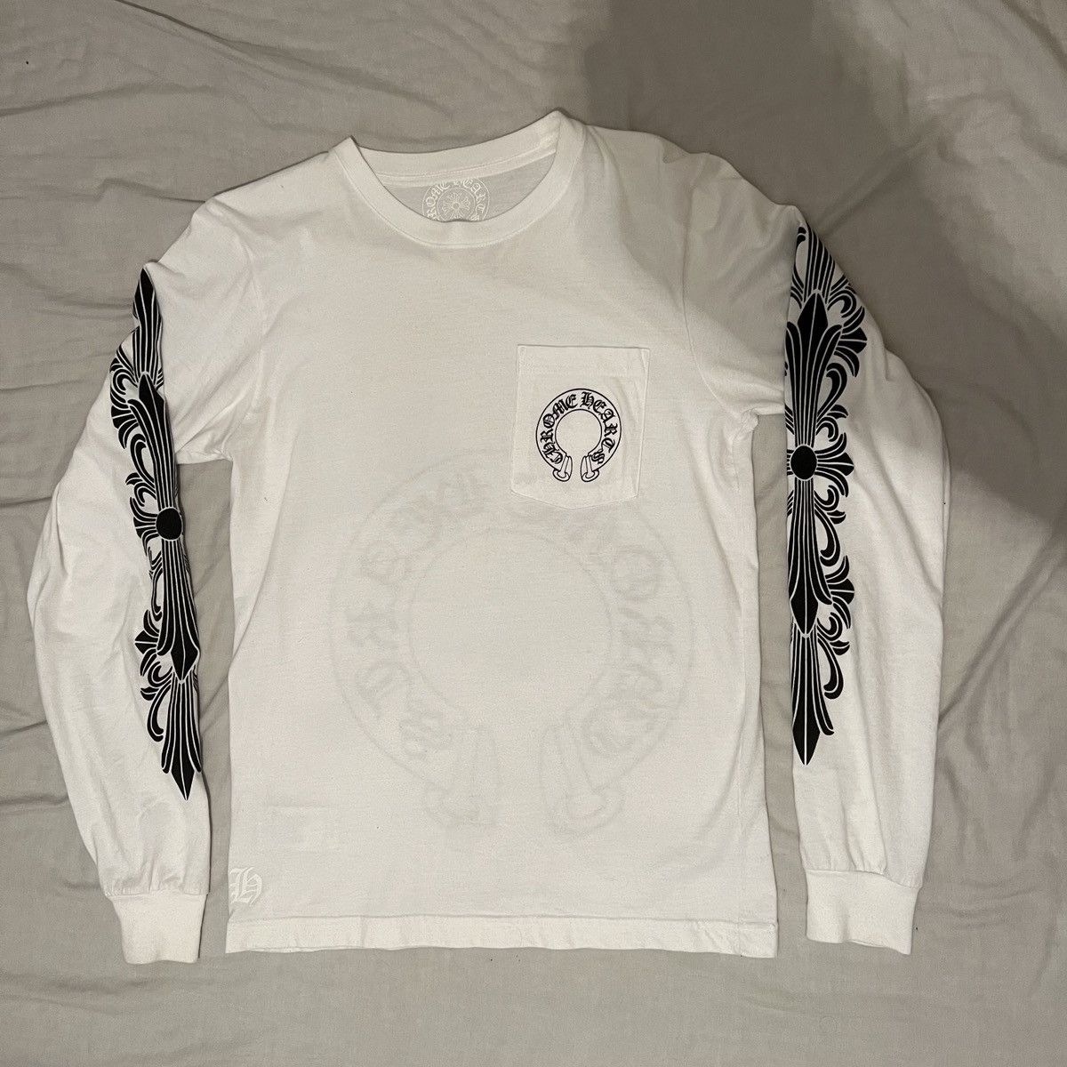 Chrome Hearts Chrome Heart Horseshoe Long Sleeve Tee Shirt | Grailed