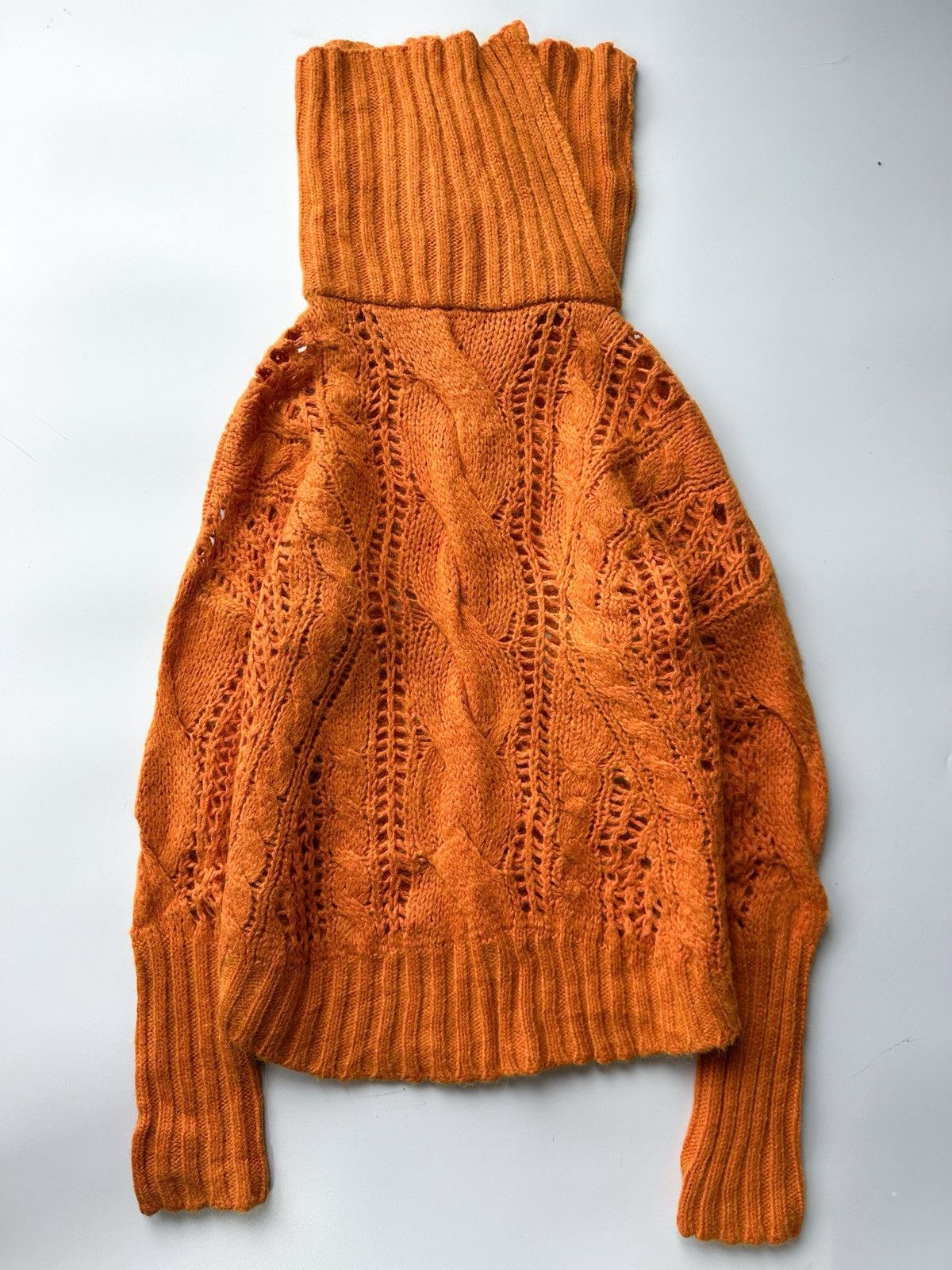 Prada 2000s Max Mara Crochet Knit Turtle Neck Size US XL / EU 56 / 4 - 5 Thumbnail