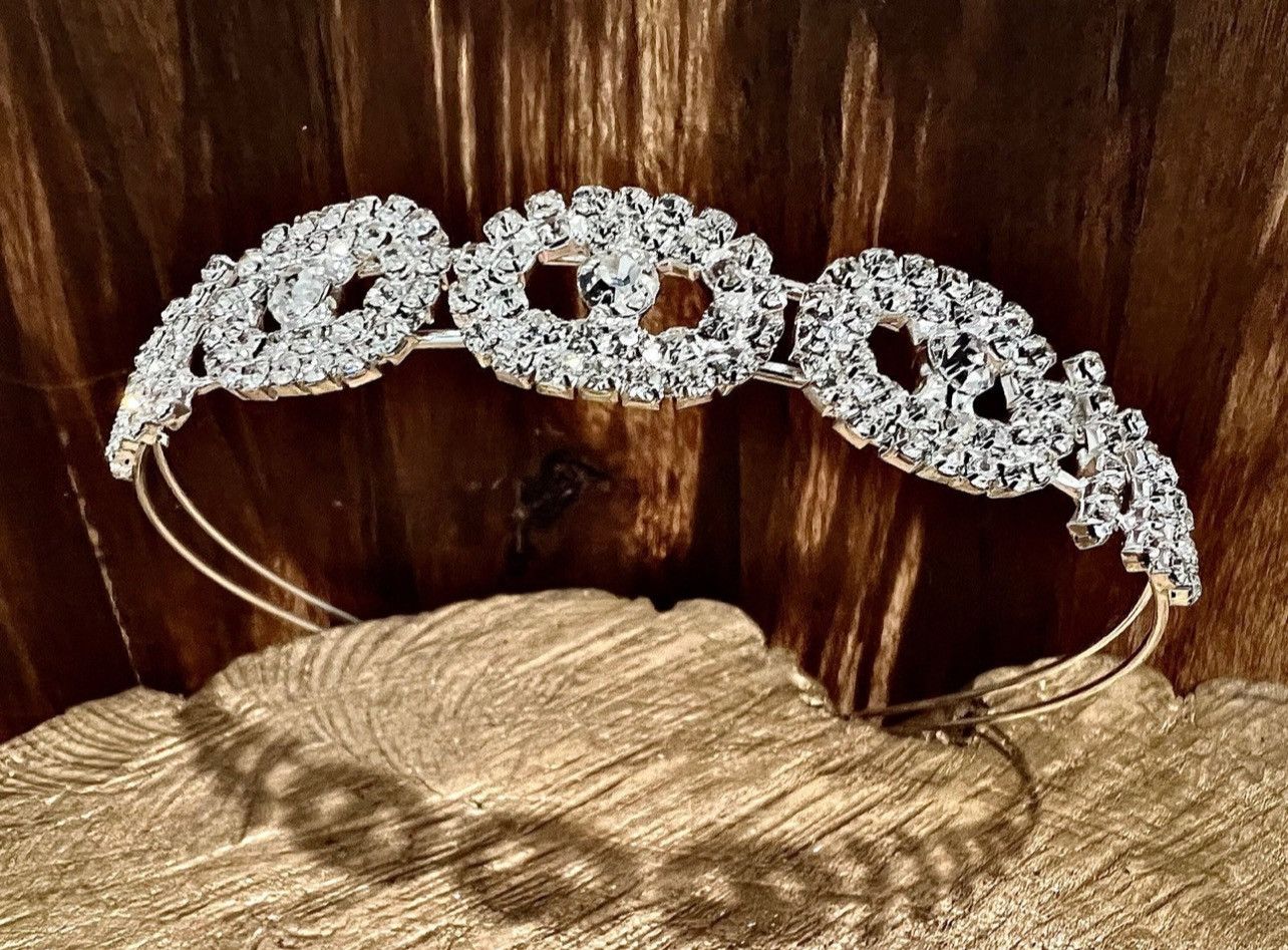Other Women's Silver Rhinestone Crown Tiara for All Occasions Gift Size ONE SIZE - 1 Thumbnail