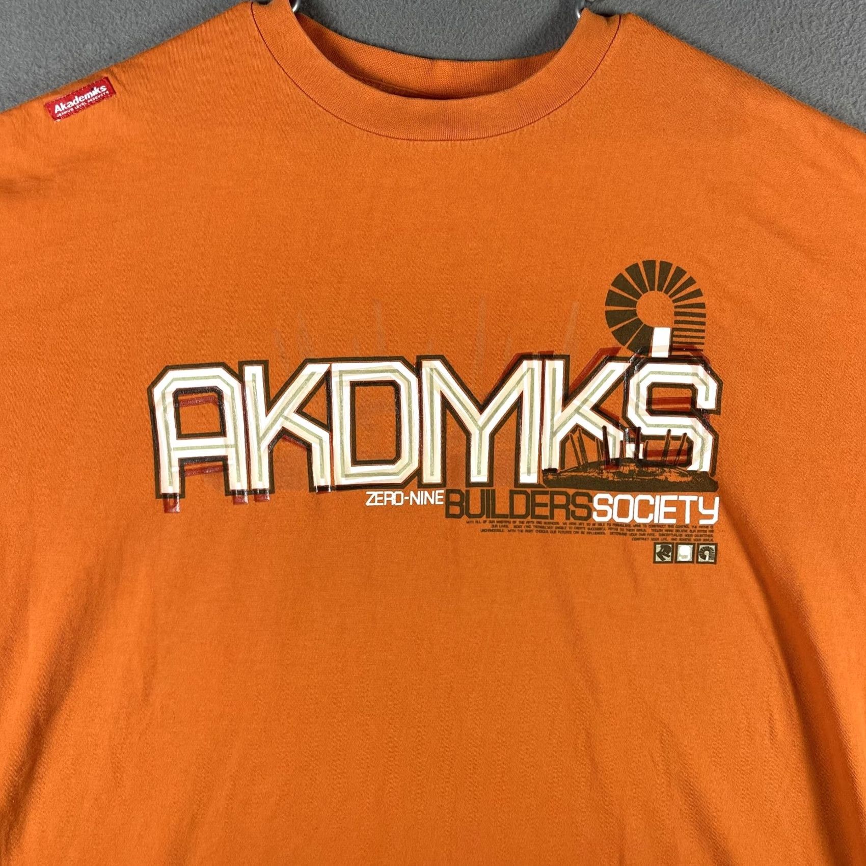 Akademiks Akademiks Shirt Mens 3XL Orange Zero-Nine Builders Society Graphic Tee Urban Size US XXL / EU 58 / 5 - 3 Thumbnail