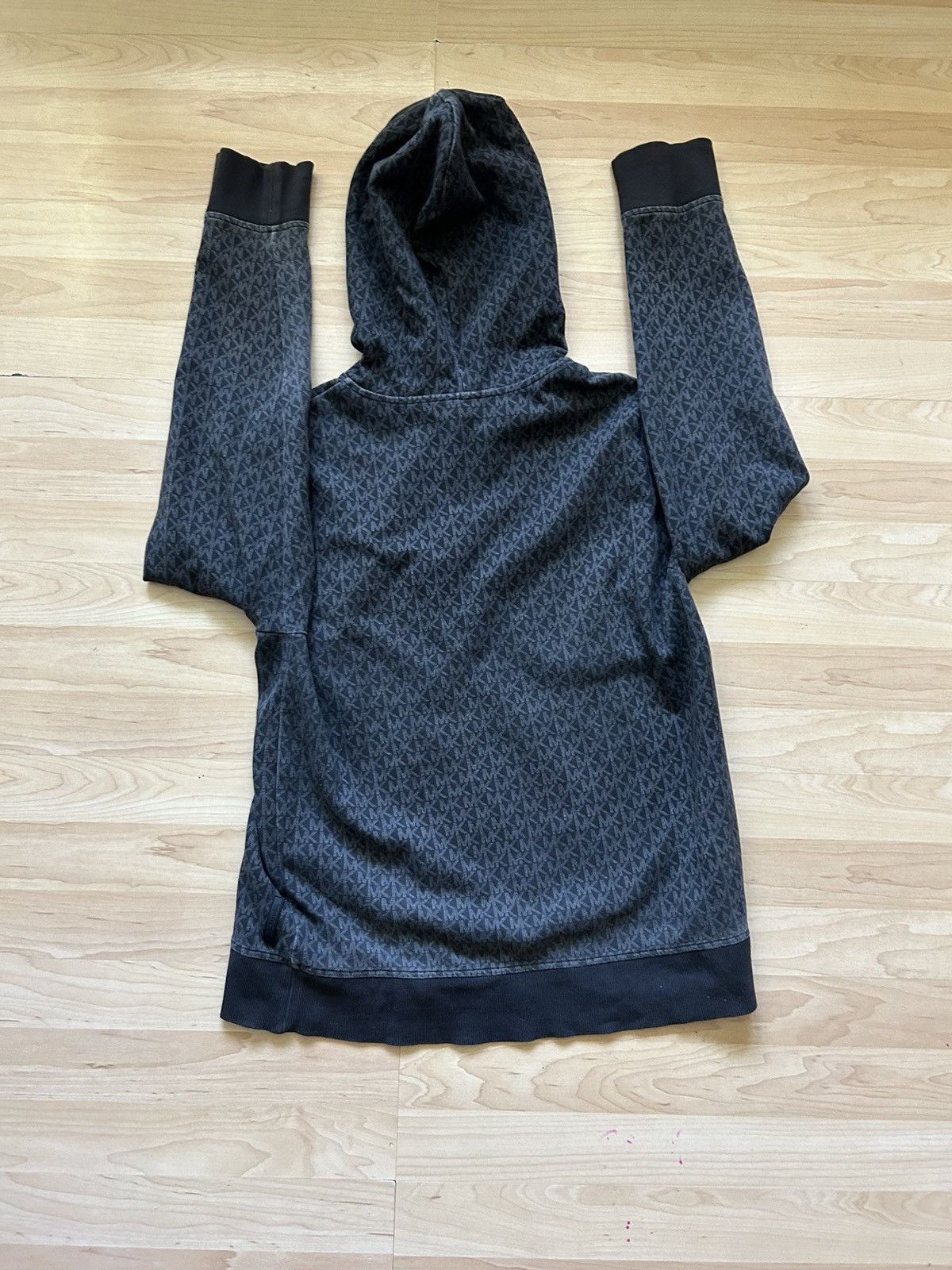 Michael Kors Michael Kors Black All Over Print Zip Up Hoodie Size US L / EU 52-54 / 3 - 2 Thumbnail