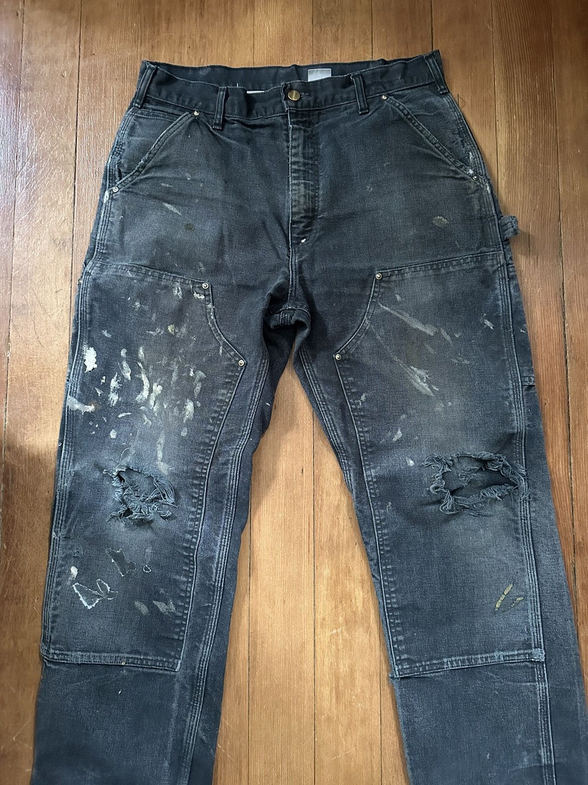 Carhartt × Vintage Carhartt vintage thrashed faded work pants Size US 33 - 2 Thumbnail