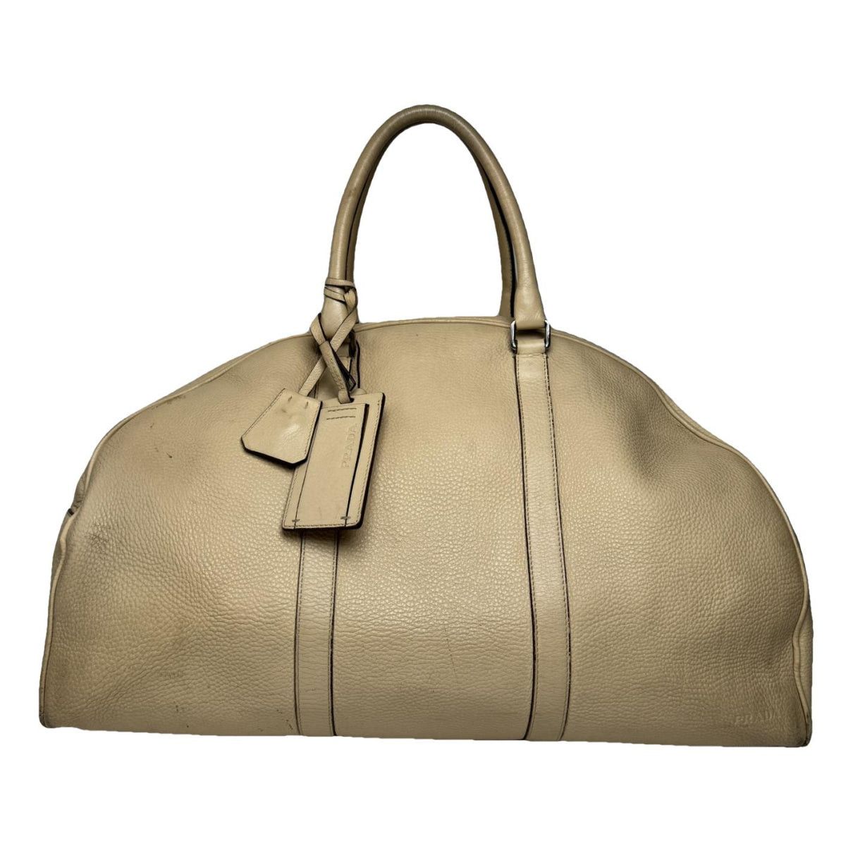 Prada Promenade Beige Leather Travel Bag Size ONE SIZE - 1 Thumbnail