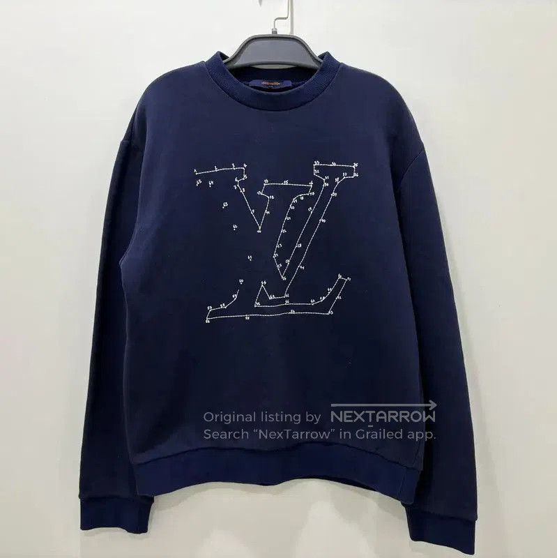 Louis Vuitton Louis Vuitton Navy Cotton Men's Sweatshirt . Size US S / EU 44-46 / 1 - 1 Thumbnail