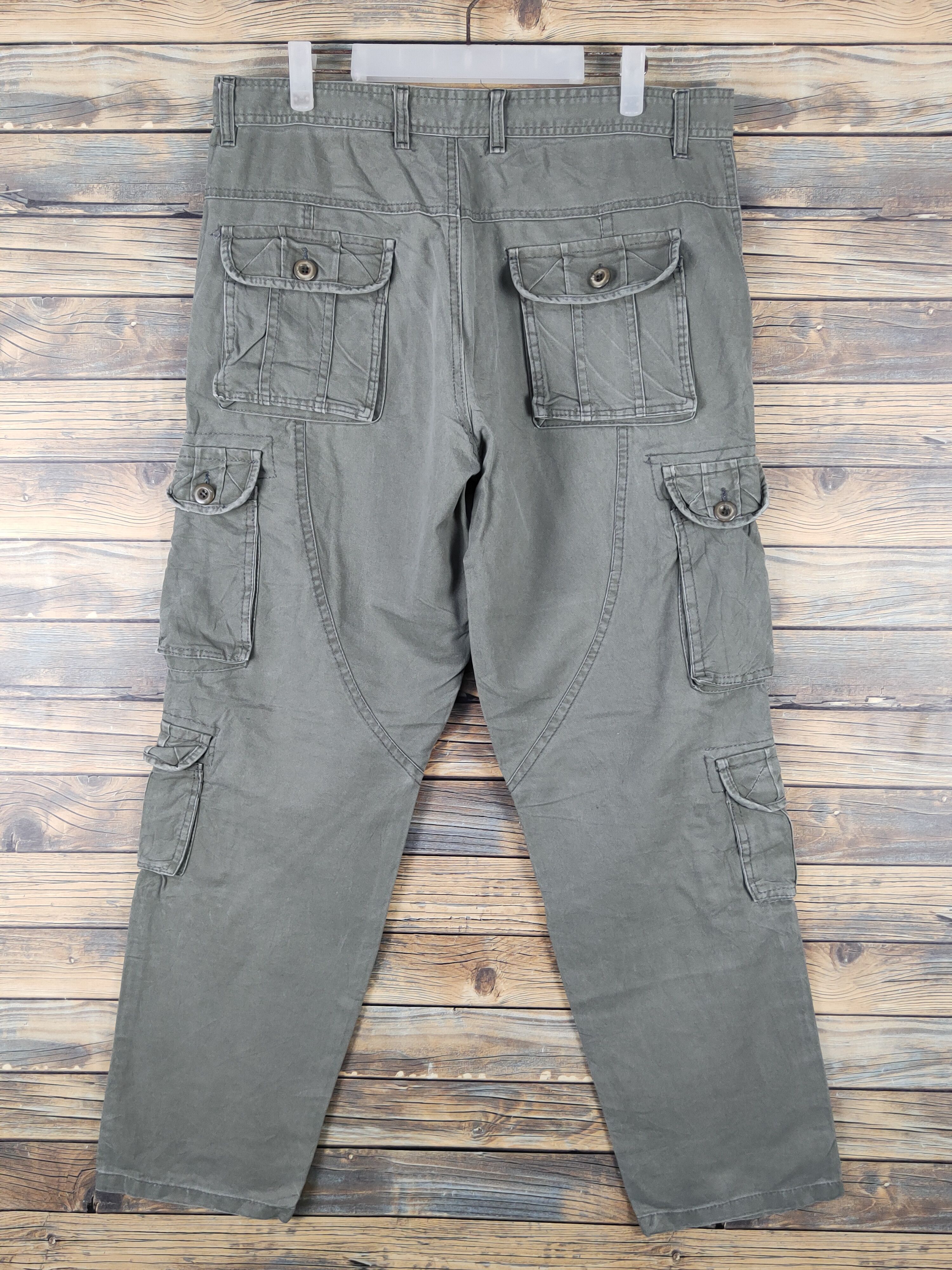 Japanese Brand Japanese Brand Olive Multipocket Tactical Cargo Pants #W1505 Size US 35 - 9 Thumbnail
