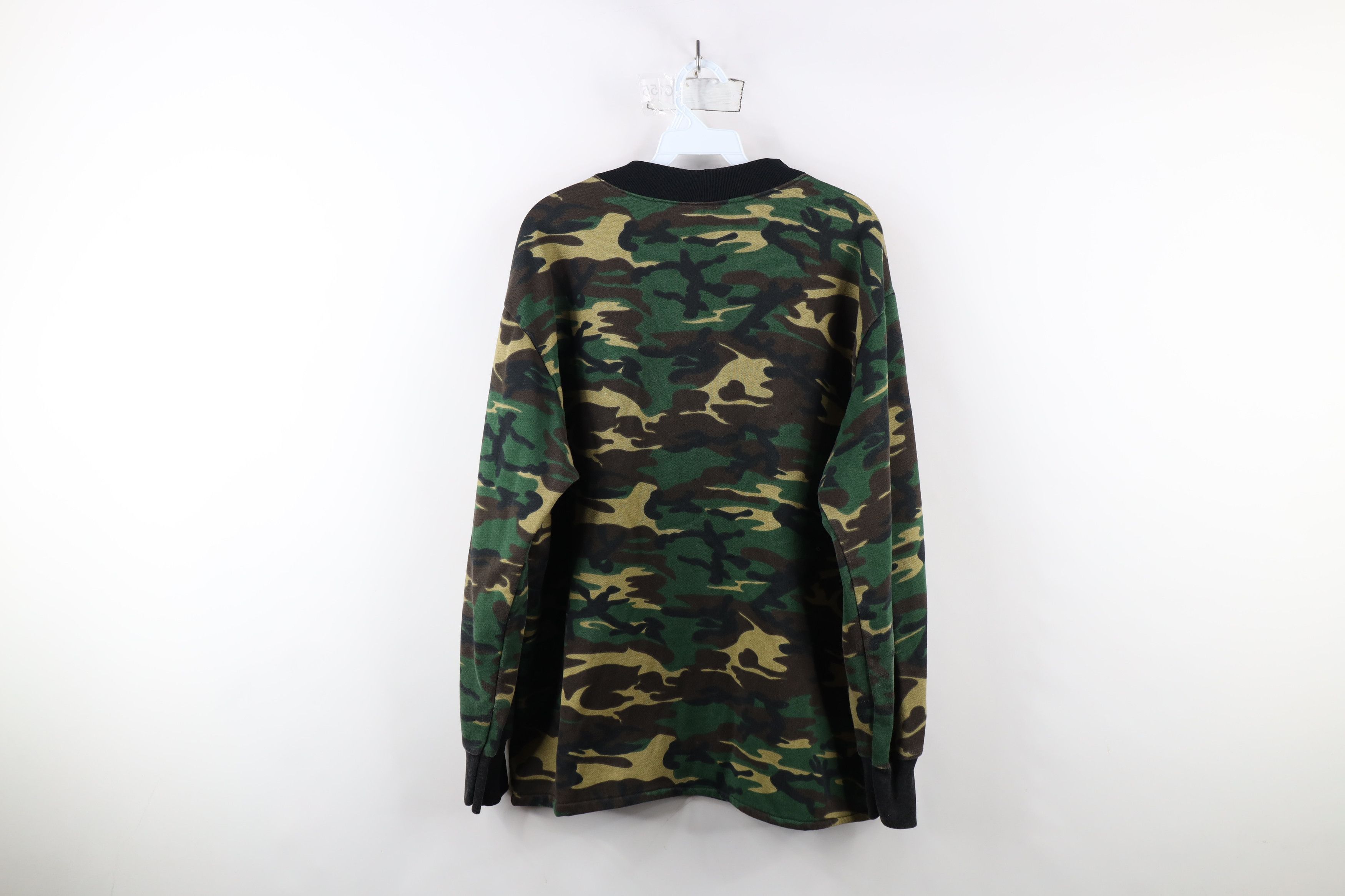 Vintage Vintage 90s Streetwear Faded Camouflage Crewneck Sweatshirt Size US XL / EU 56 / 4 - 10 Thumbnail