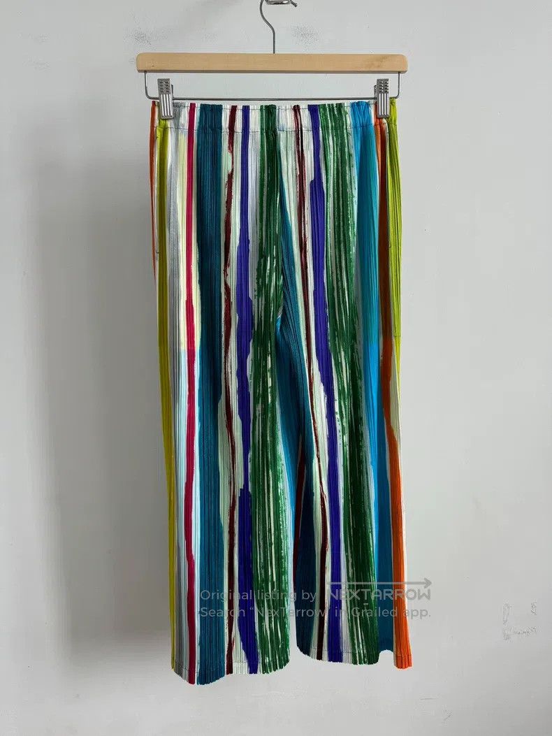 Issey Miyake Issey Miyake Color Block Midi Skirt Size 25" / US 0 / IT 36 - 2 Thumbnail