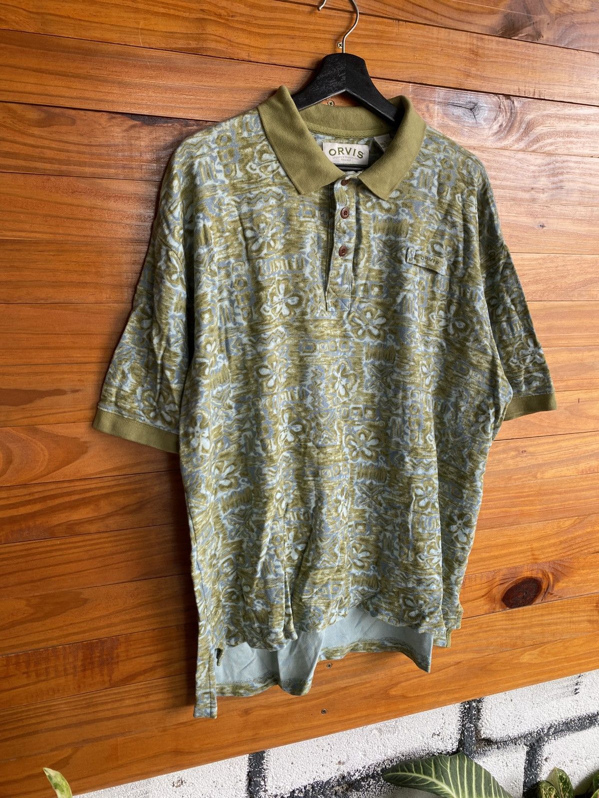 Orvis Vintage Orvis Pattern Polo Shirt Made in Macau Size US L / EU 52-54 / 3 - 6 Thumbnail