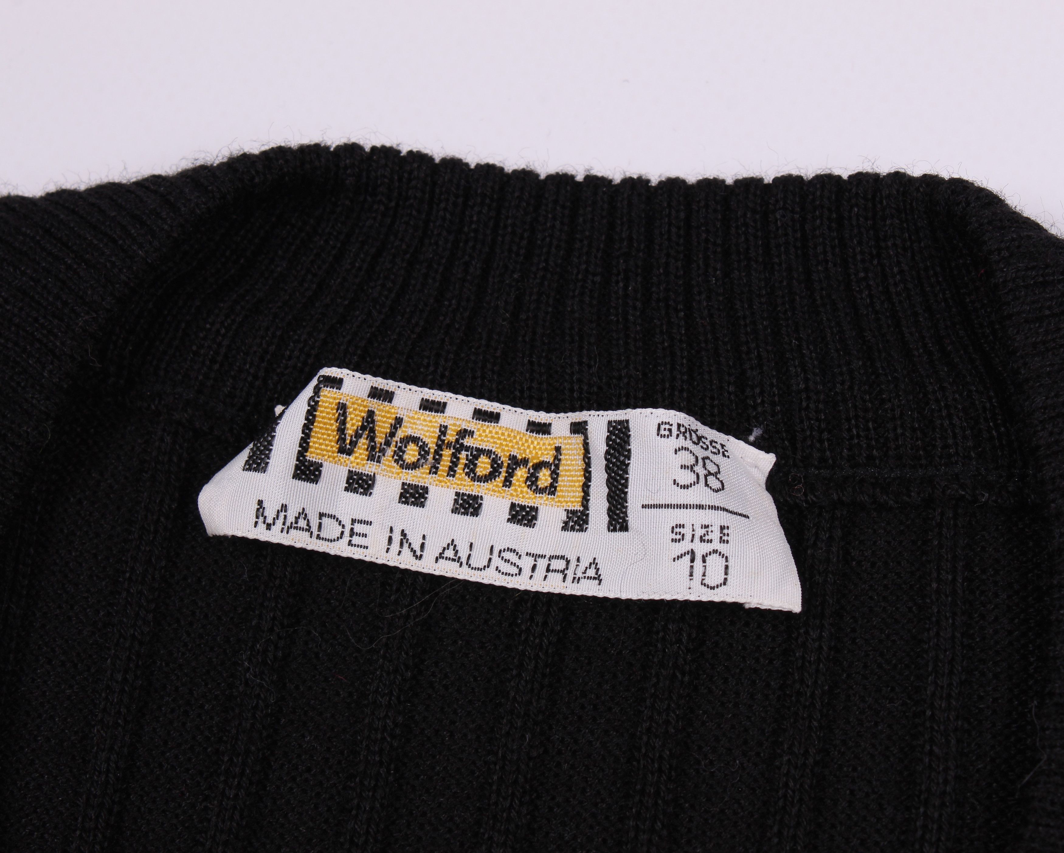 Wolford Vintage Wolford Black Rib Knit Short Sleeve Wool Cardigan Size M / US 6-8 / IT 42-44 - 6 Thumbnail