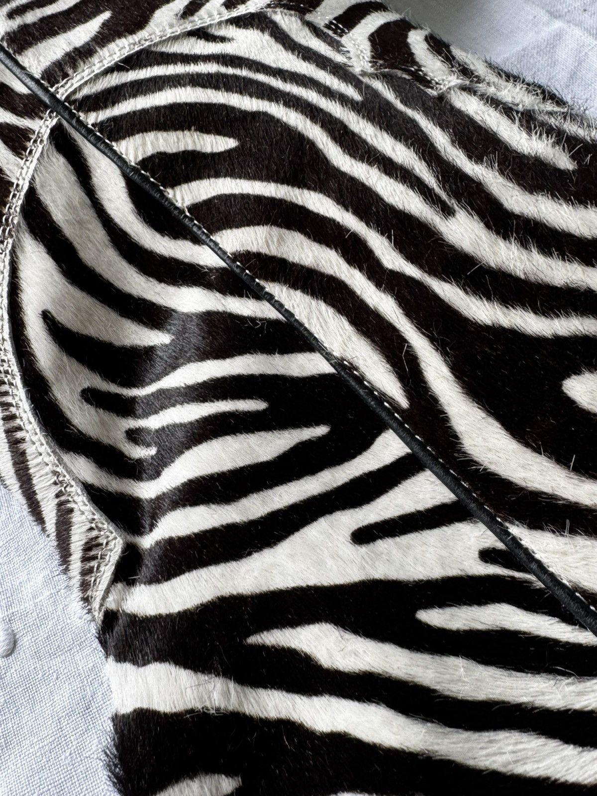 Other Anna F Cowboy Boots Pony Hair Zebra Print Size US 7 / IT 37 - 8 Thumbnail