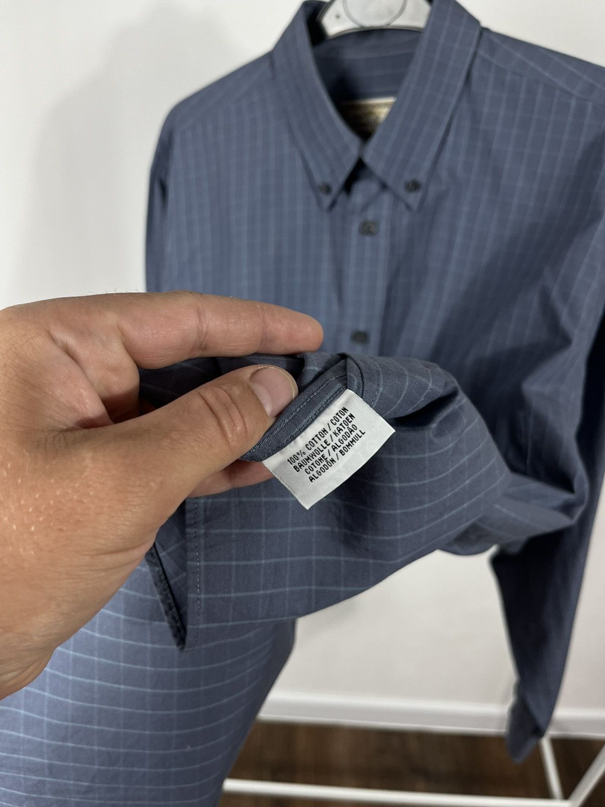 Other Thomas Burberry Blue Check Button-Up Shirt Size M Size US M / EU 48-50 / 2 - 8 Thumbnail