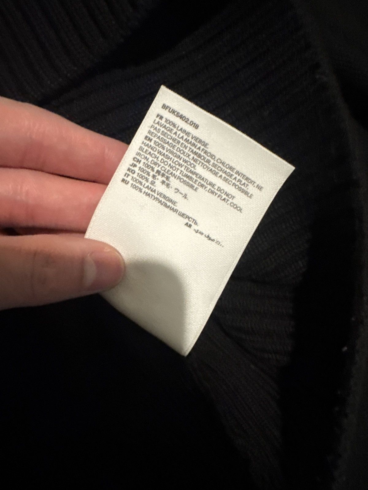 AMI AMI Paris Red Heart Logo Turtleneck Sweater Black Wool Knit Size US XS / EU 42 / 0 - 4 Thumbnail