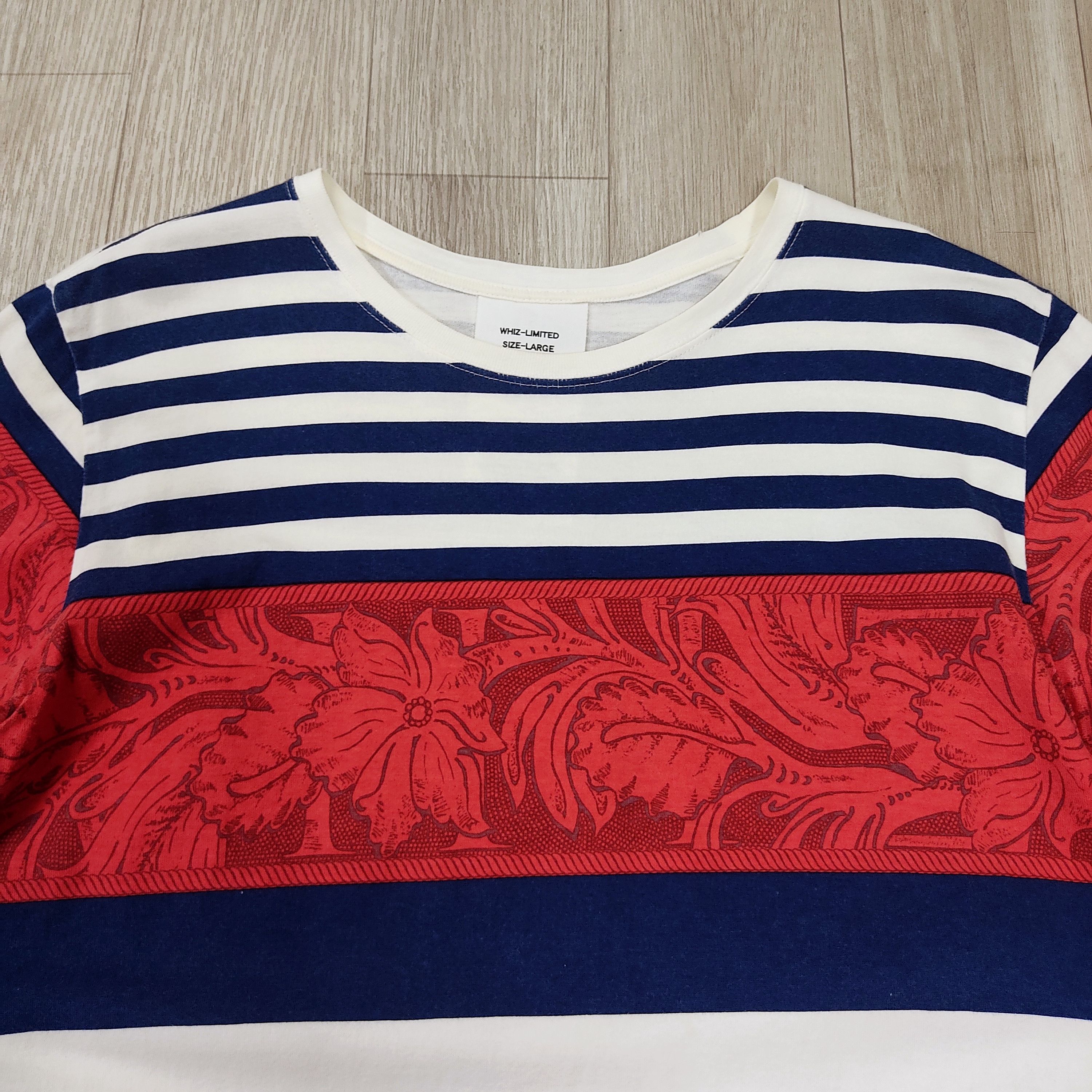 WHIZ LIMITED WHIZ LIMITED Floral Pattern Striped Long Sleeve T-shirt Size US M / EU 48-50 / 2 - 3 Thumbnail