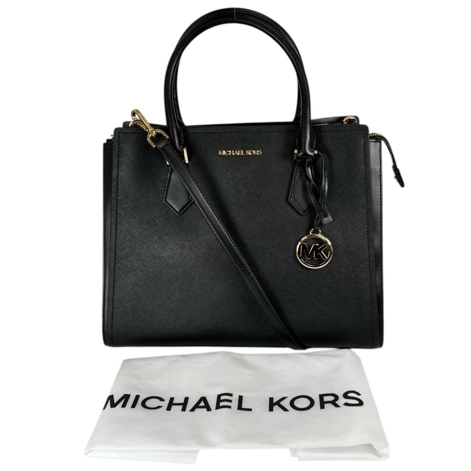 Michael Kors Michael Kors Handbag Satchel Shoulder Bag Leather 35T0GWXS3L Black Size ONE SIZE - 1 Thumbnail