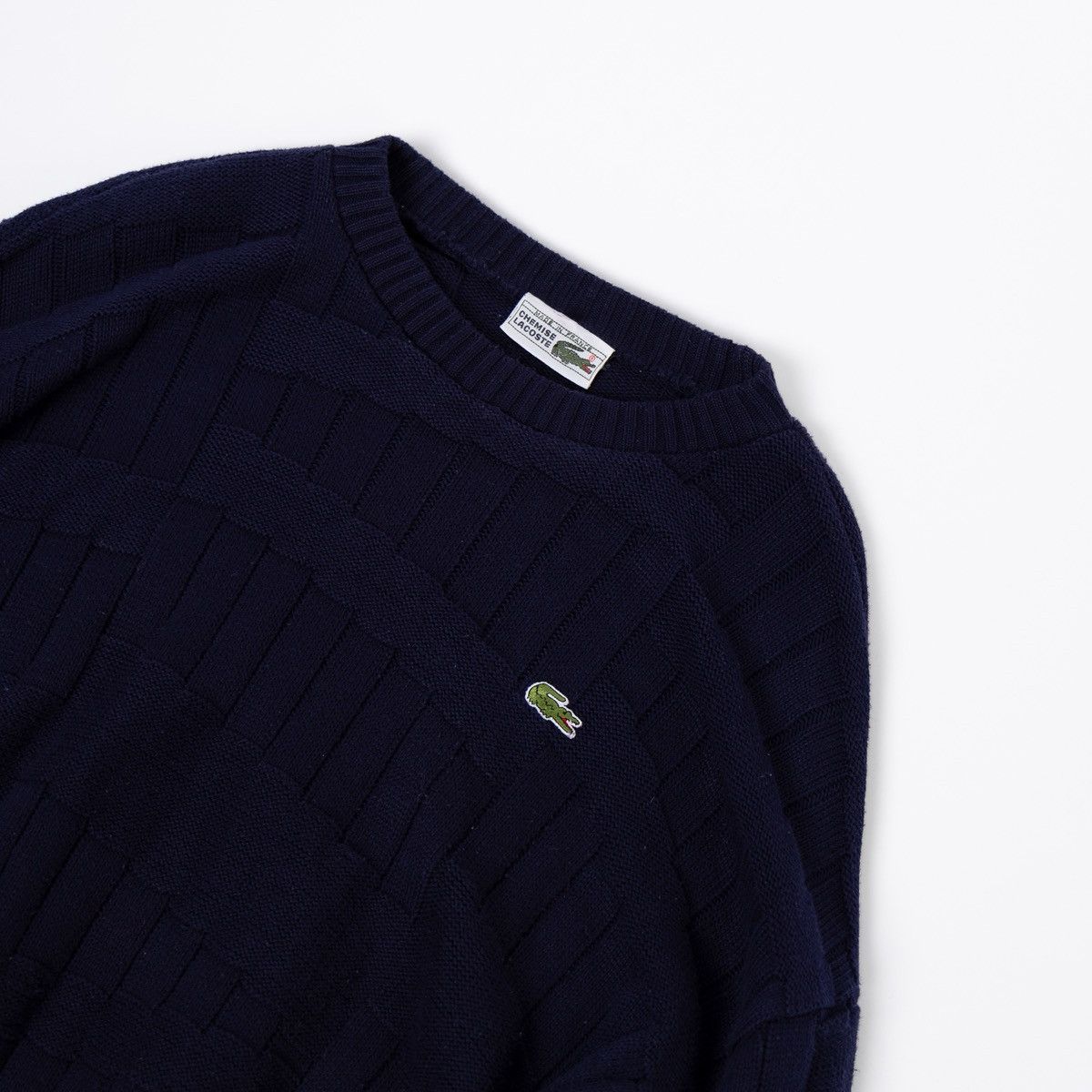 Lacoste Lacoste Vintage 90s Mens Blue Knit Sweater Crew Neck Jumper Size US L / EU 52-54 / 3 - 5 Thumbnail